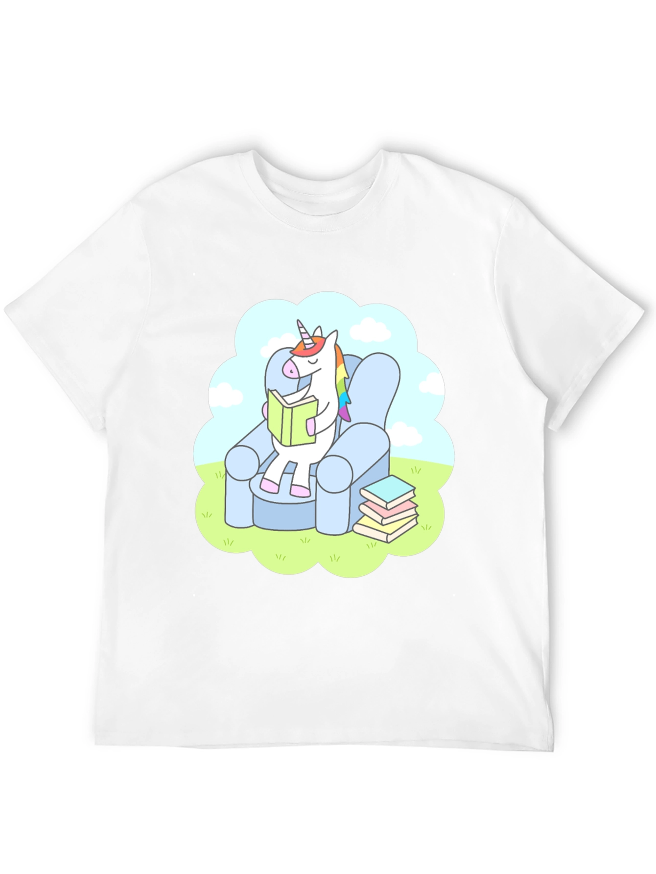 Black Unicorn Reading T-Shirt - Comfy Cotton Tee view 12