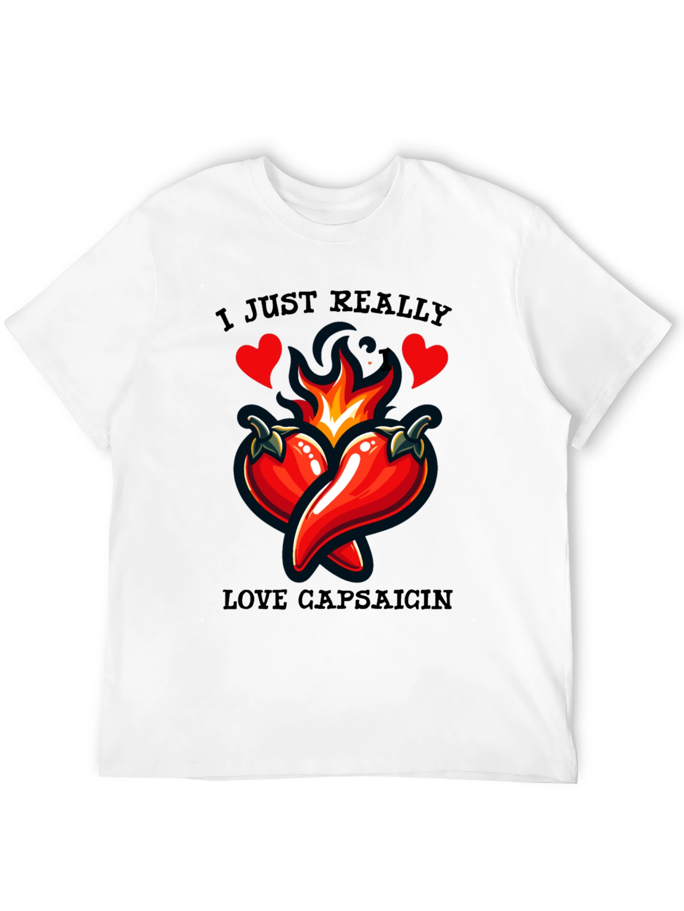 Spicy Love T-Shirt - Capsaicin Heart Design - 12