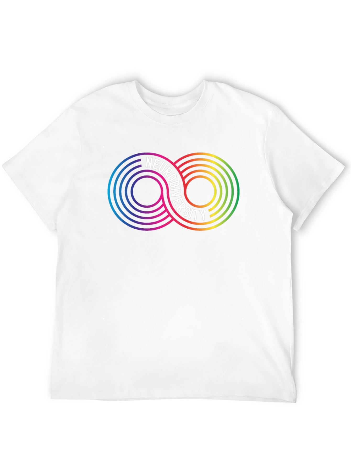 Black Neurodiversity Infinity Symbol Graphic T-Shirt view 12