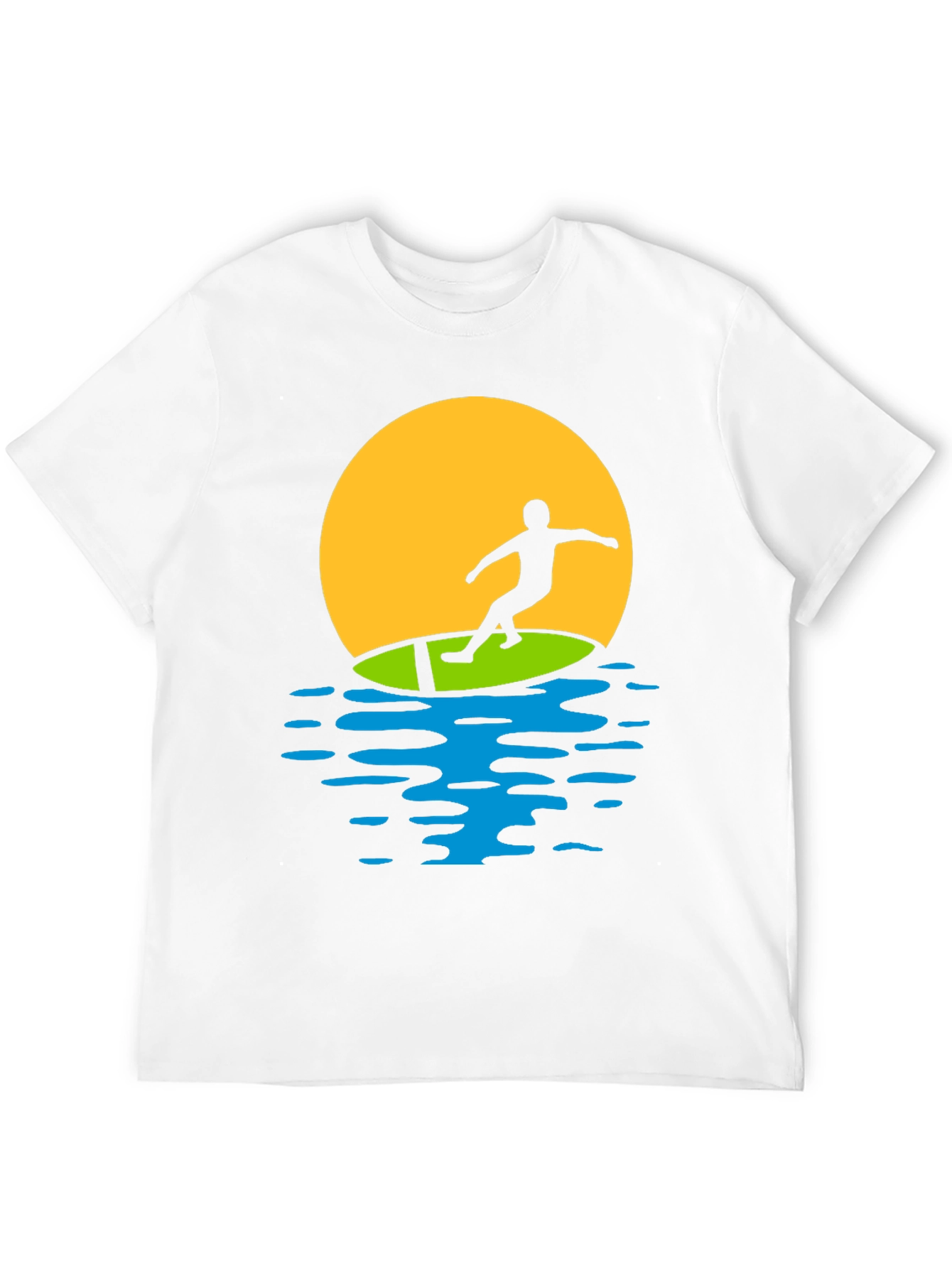 Black Surfer Sunset Graphic Tee - Black Cotton T-Shirt view 12