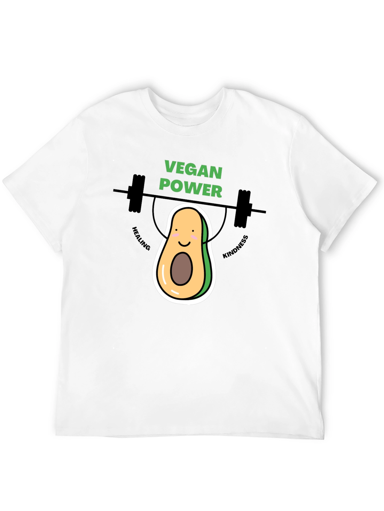 Black Vegan Power Avocado Graphic Tee view 12