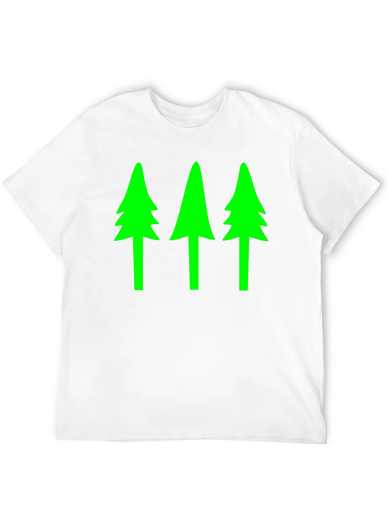 Black Green Tree Graphic Black T-Shirt view 12