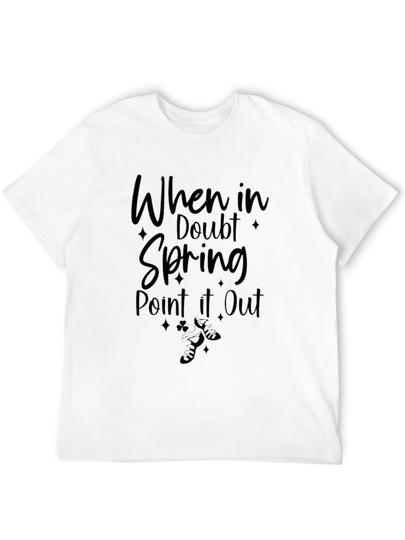 Black When In Doubt Spring Point It Out Black T-Shirt view 12