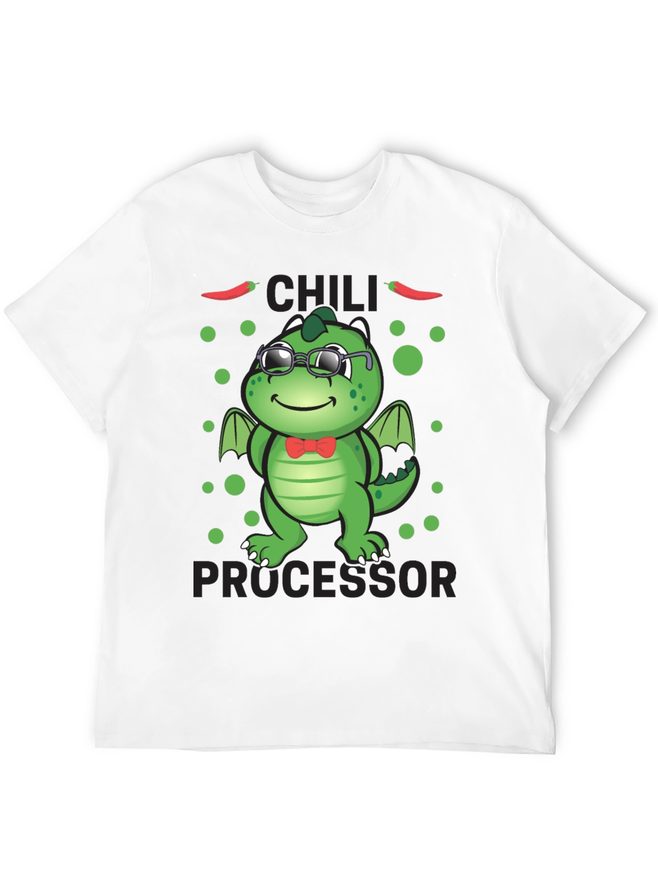 Black Chili Processor T-Shirt - Cute Dragon Design view 12