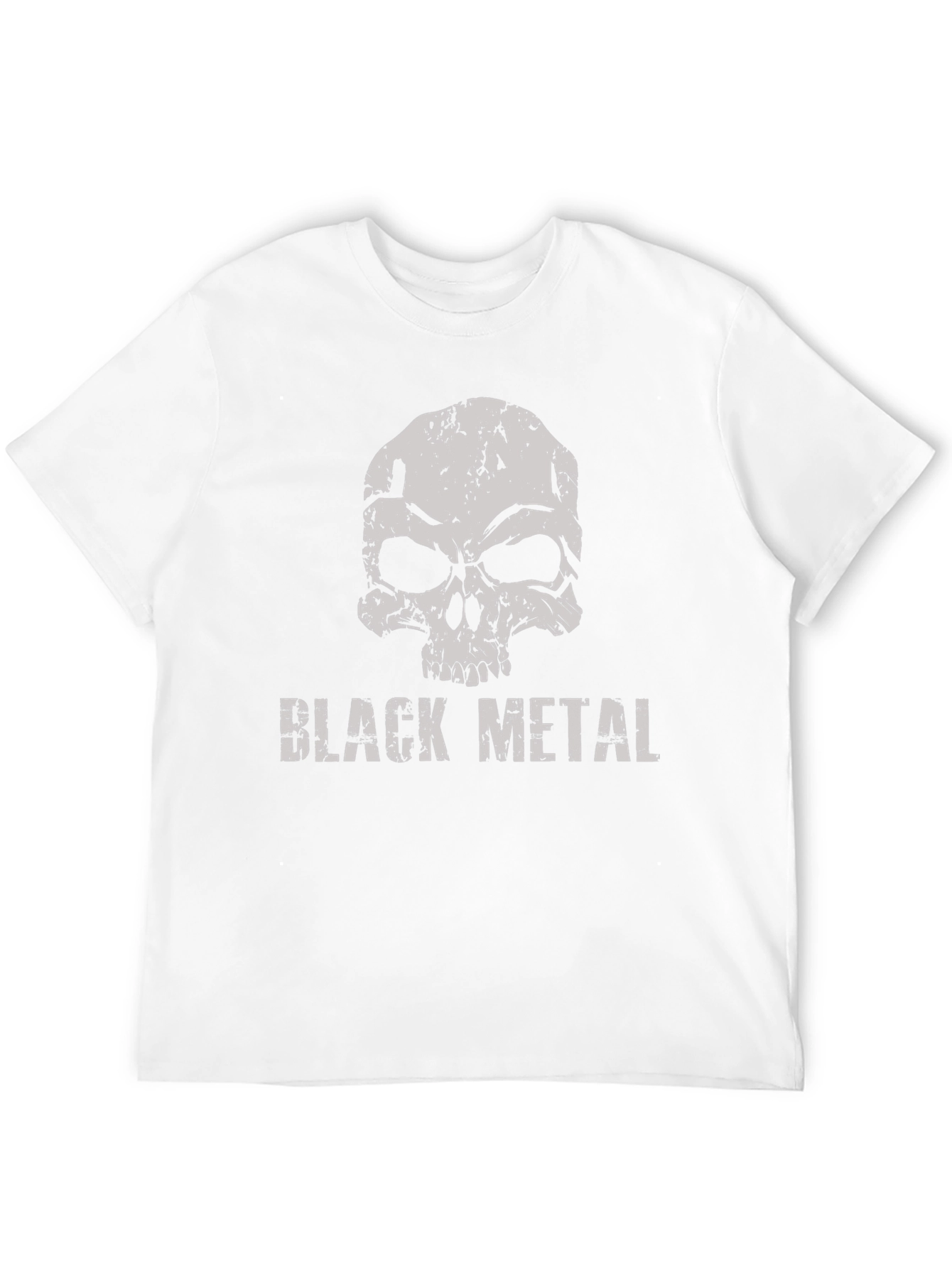 Black Black Metal Skull Graphic T-Shirt view 12
