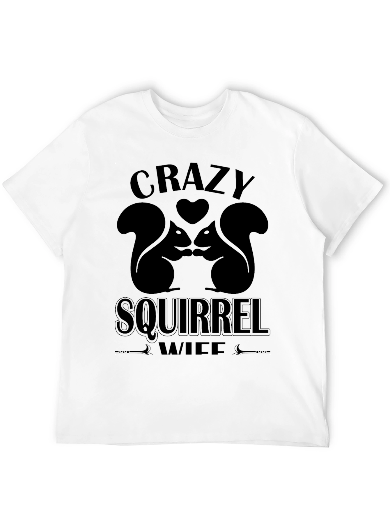 Black Crazy Squirrel Wife T-Shirt view 12