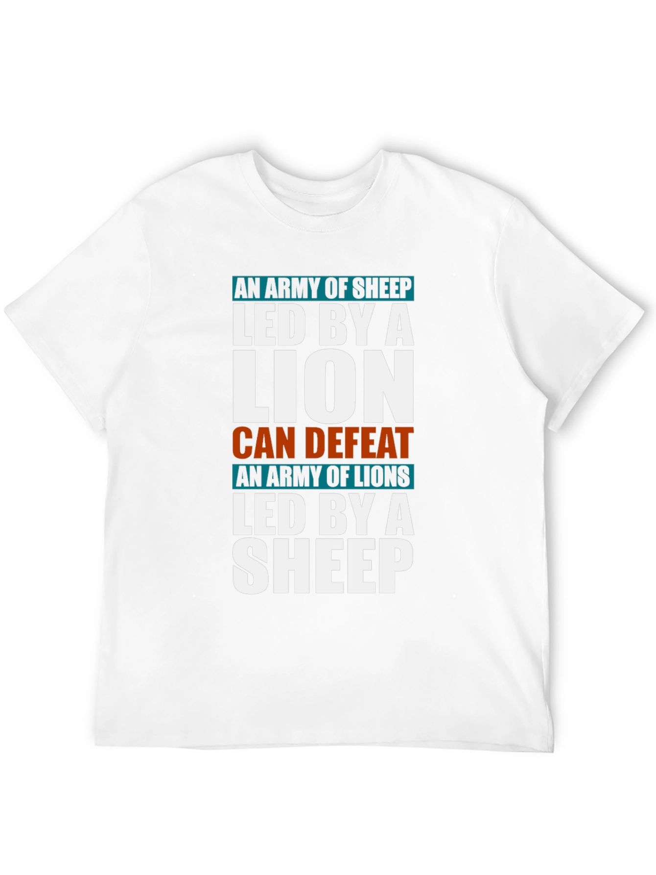 Black Lion and Sheep T-Shirt - Leadership & Strength view 12