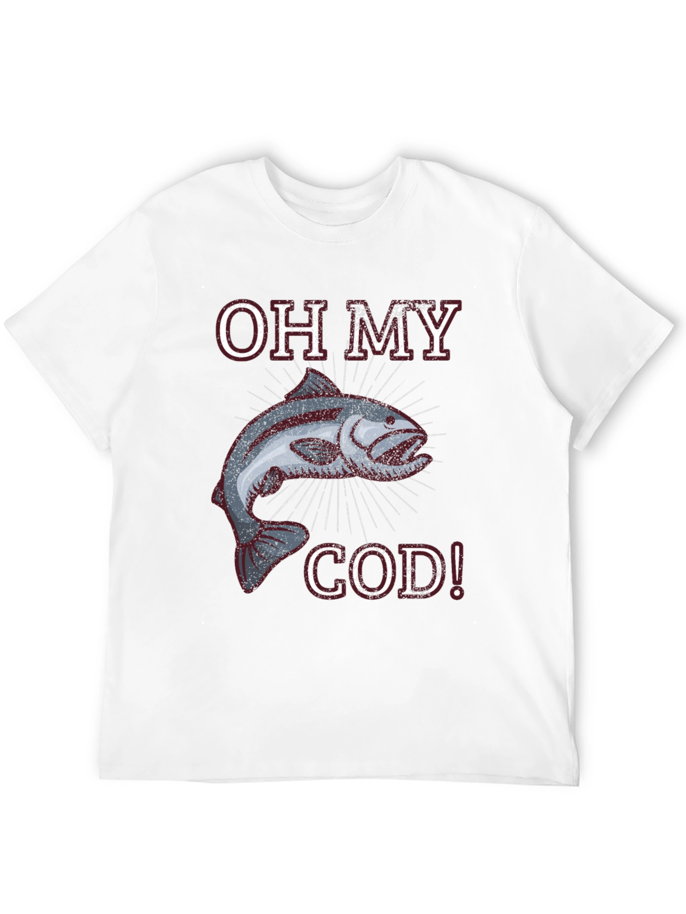 Black Oh My Cod! Funny Fish Graphic T-Shirt view 12