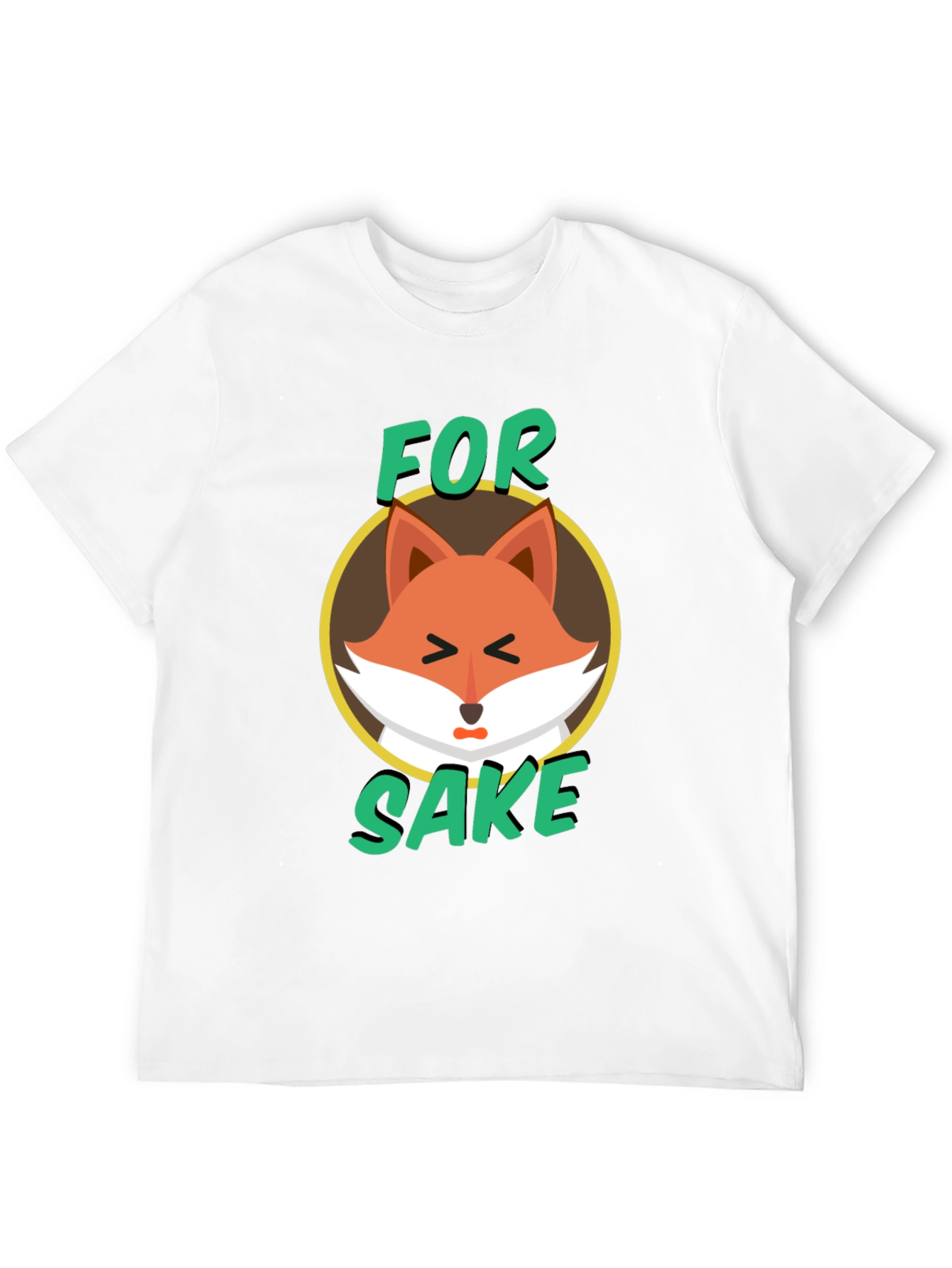 Black For Fox Sake T-Shirt - Quirky Animal Graphic Tee view 12