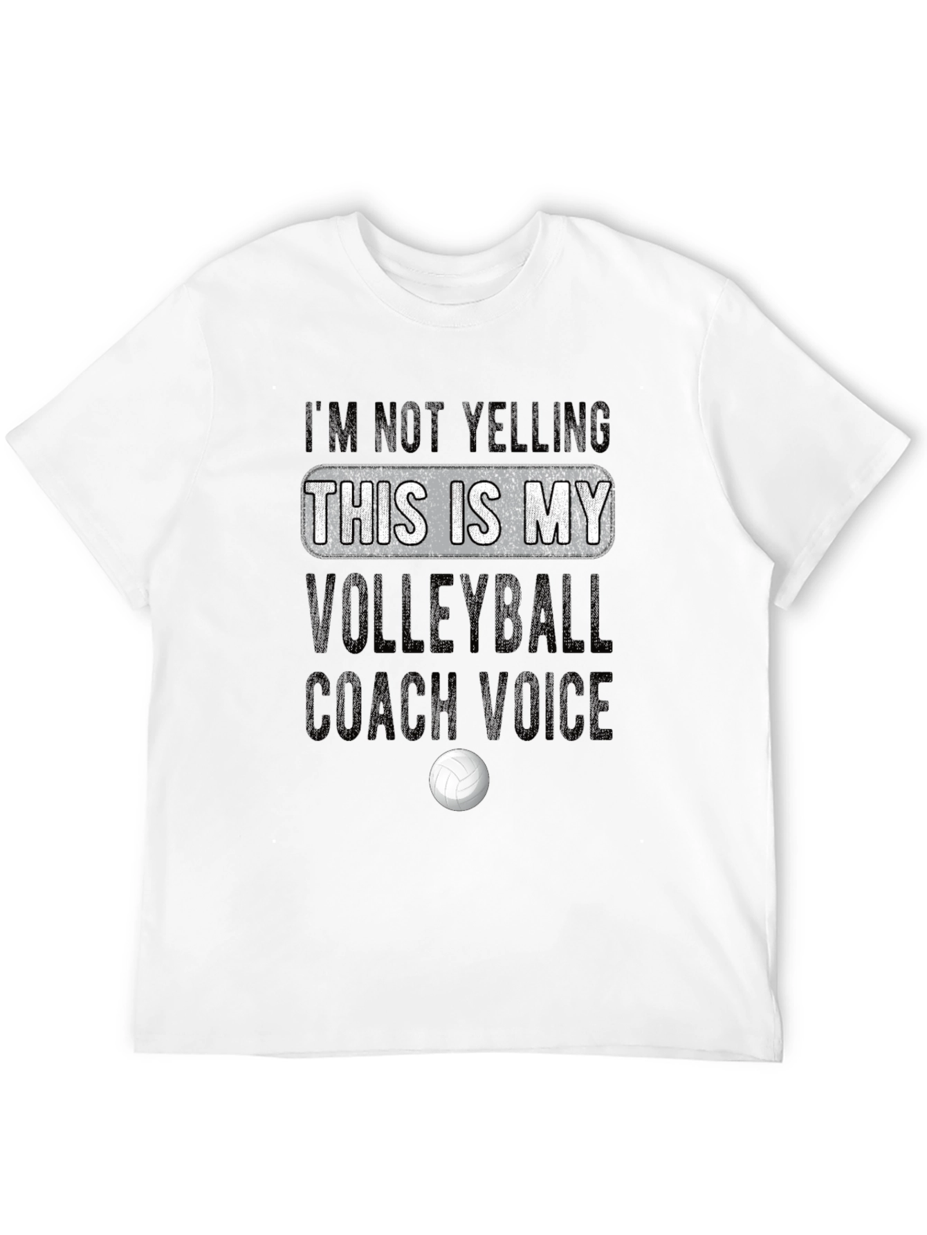 Black Volleyball Coach Voice T-Shirt - Black view 12