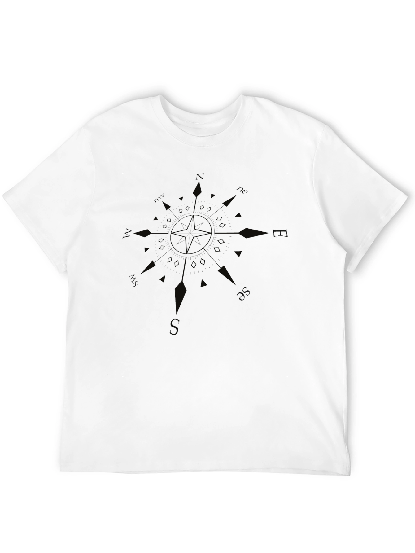 Black Compass Graphic Black T-Shirt view 12