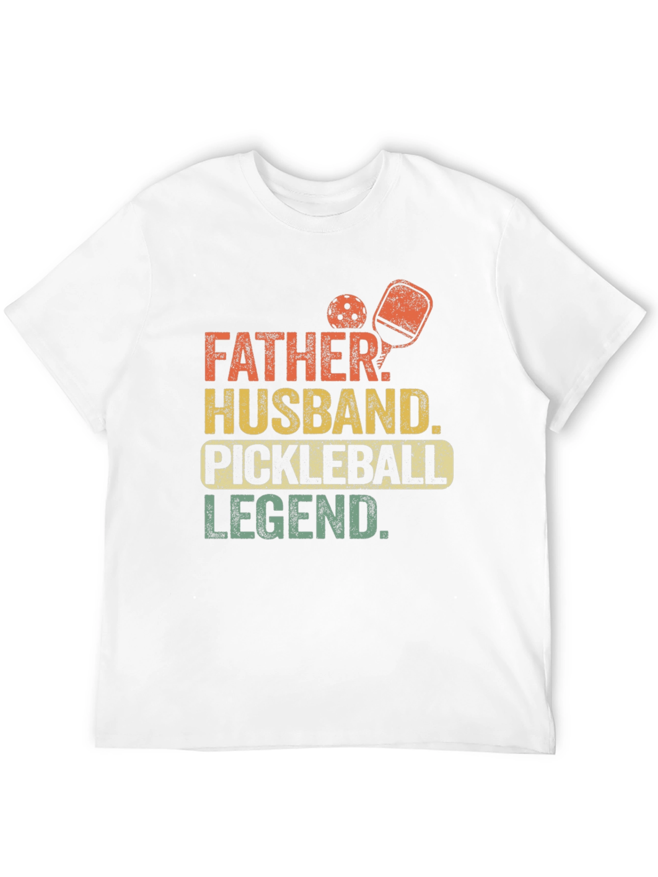 Black Father Husband Pickleball Legend Graphic Tee view 12