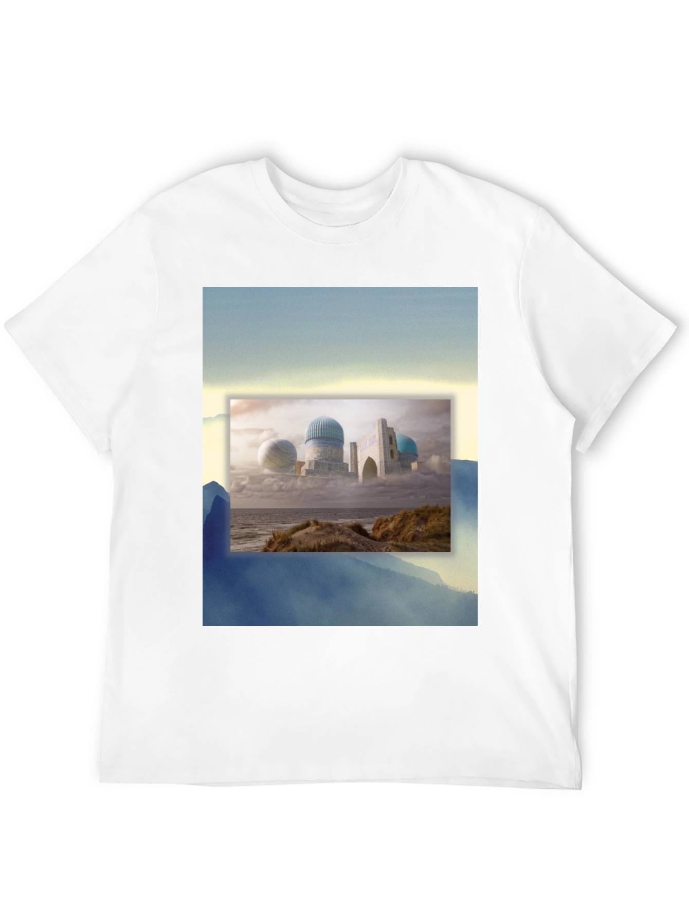Black Dreamscape Tee: Unique Graphic Print, Soft Cotton Blend view 12