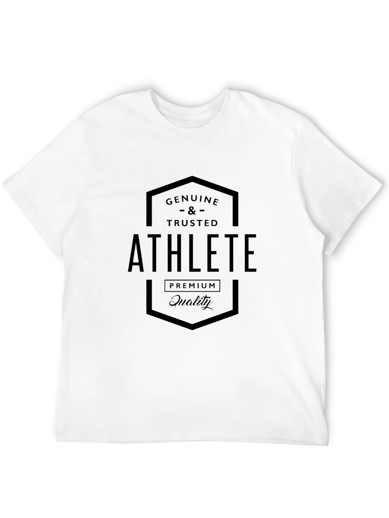 Black Genuine Athlete Premium Quality Black T-Shirt view 12