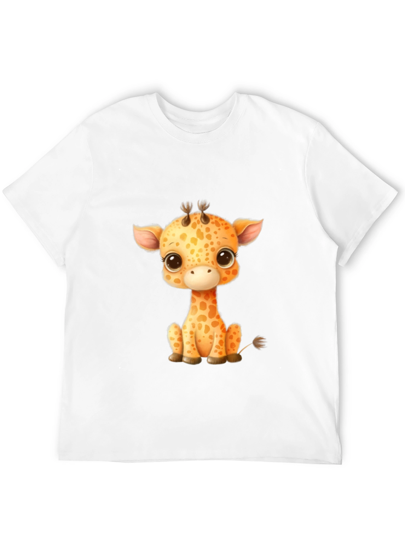 Black Cute Giraffe Graphic T-Shirt - Unisex view 12