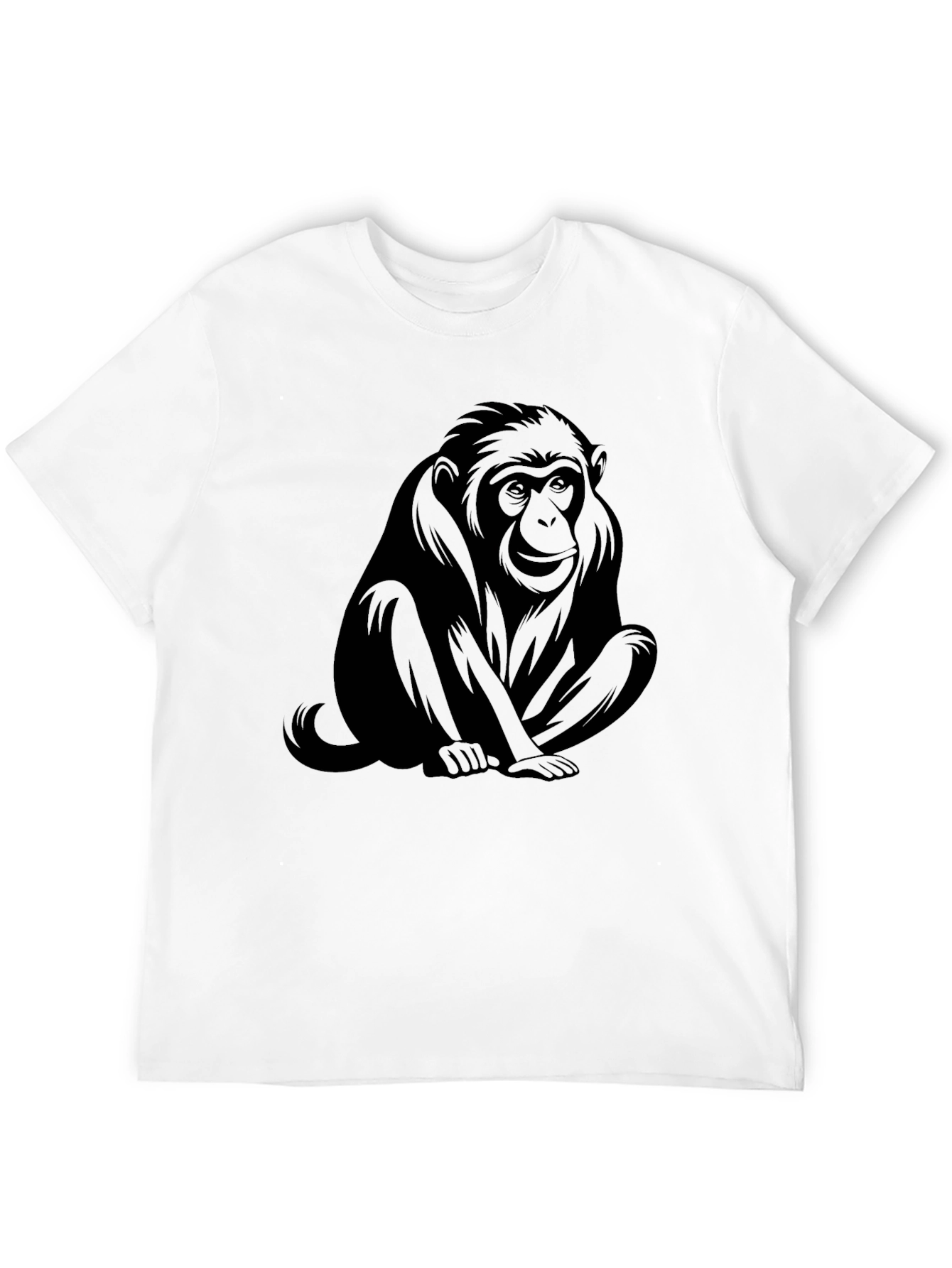 Black Black Monkey Graphic Tee - Unisex Casual Shirt view 12