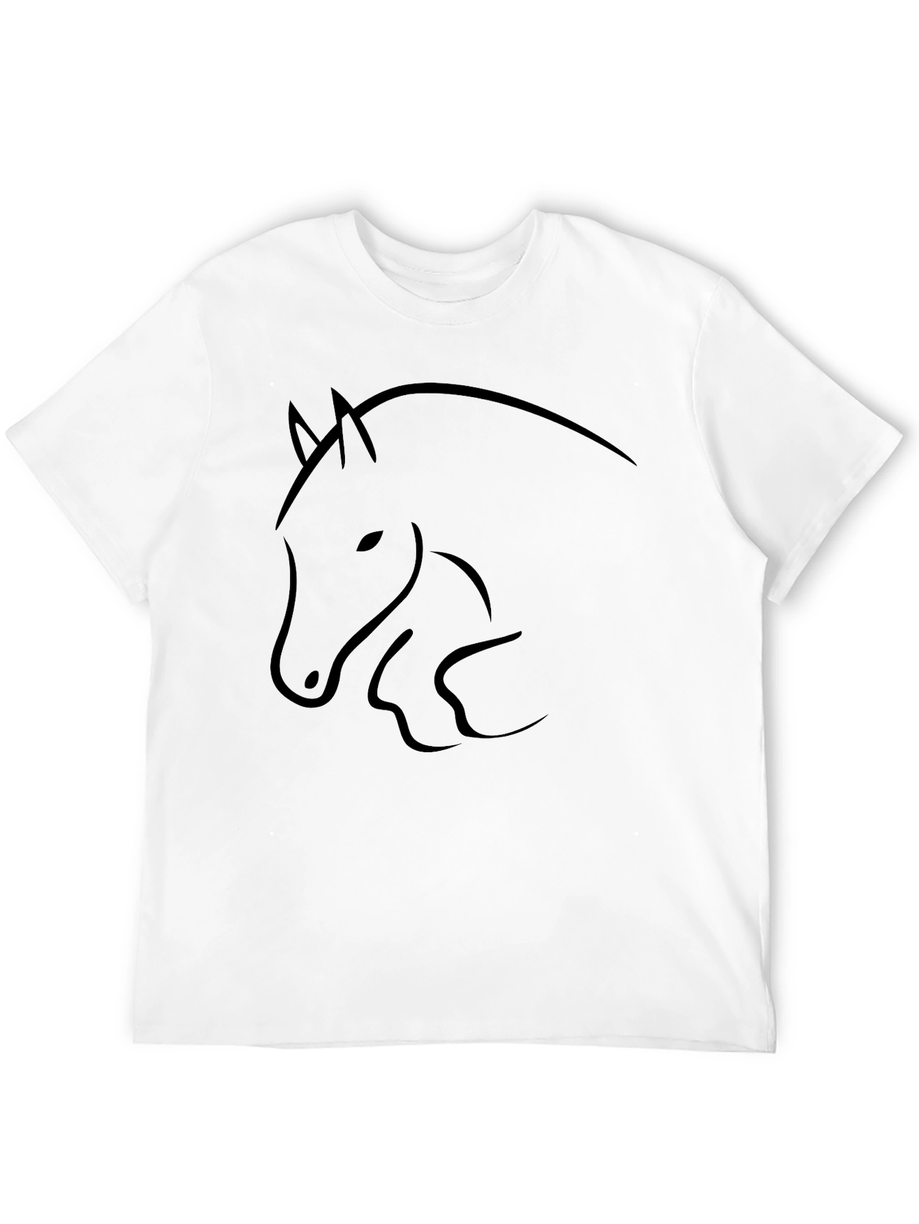 Black Black Horse Graphic Tee - Men's Casual Shirt view 12