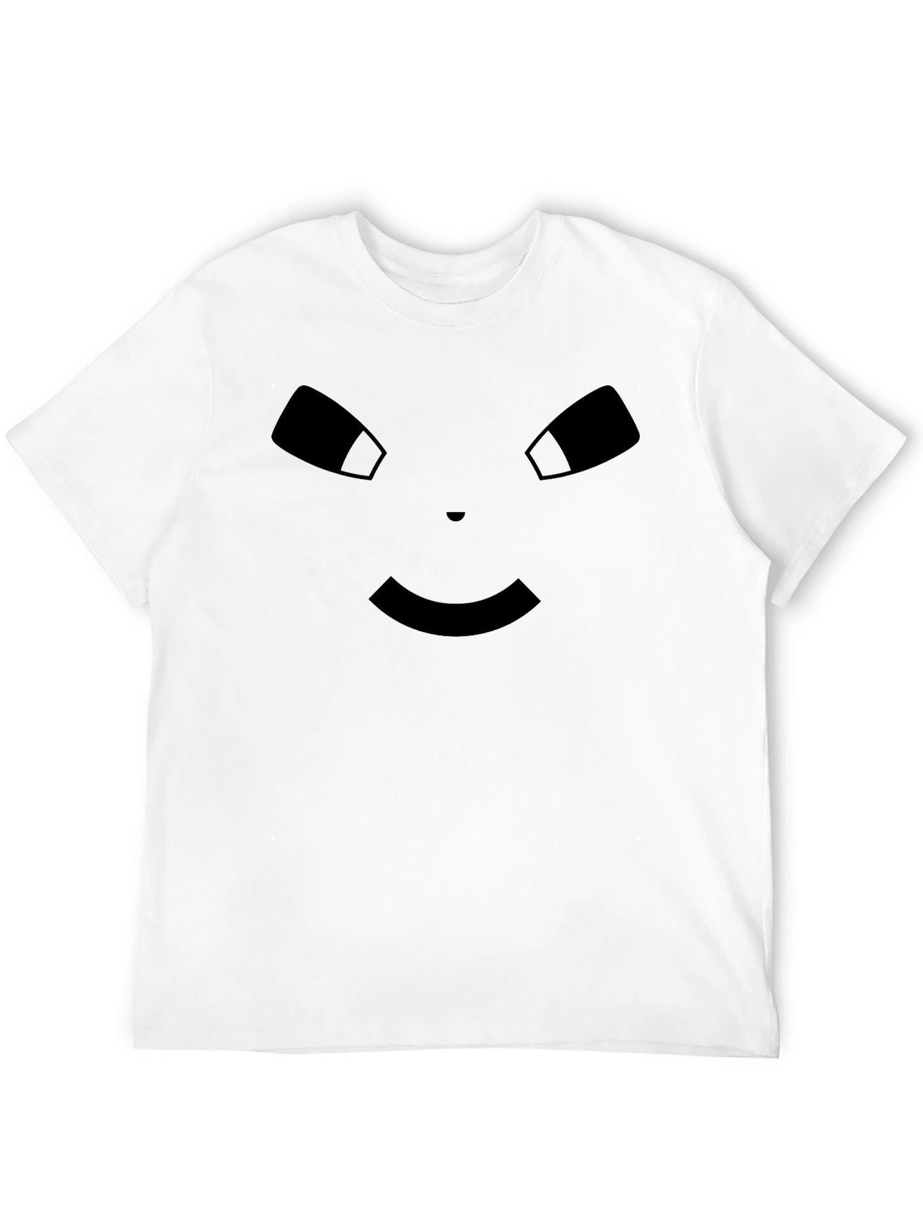 Black Minimalist Face Graphic Black T-Shirt view 12