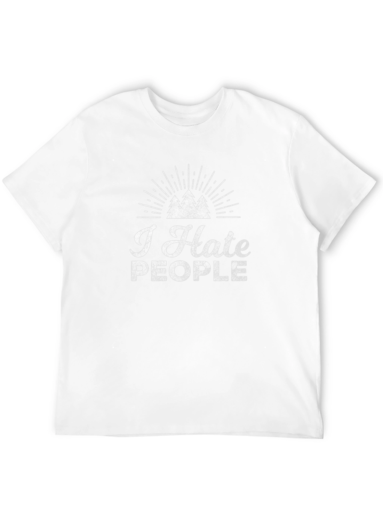 Black I Hate People Tee - Outdoor Adventure Shirt view 12