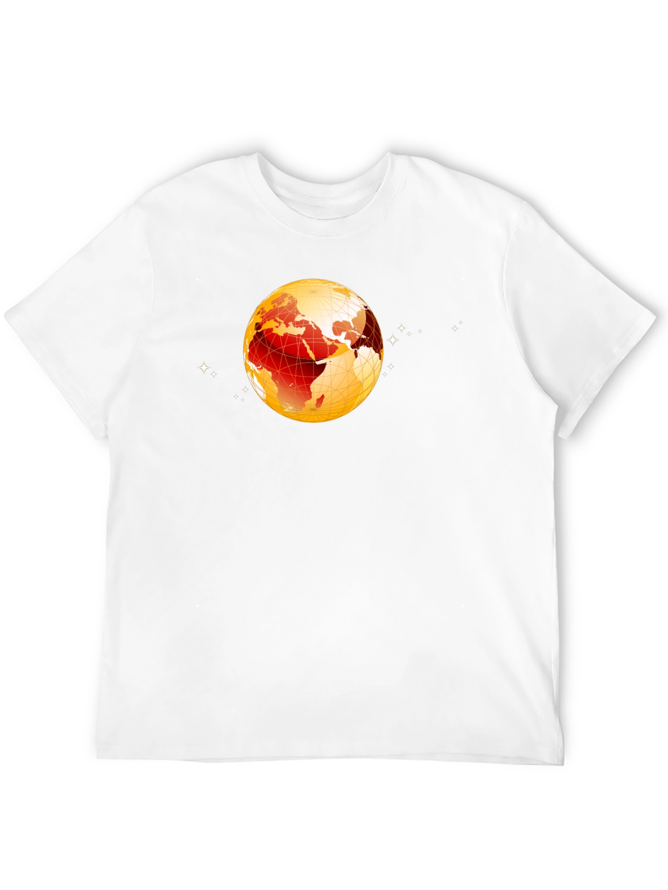 Black Global Sphere Graphic Tee - Black Cotton T-Shirt view 12