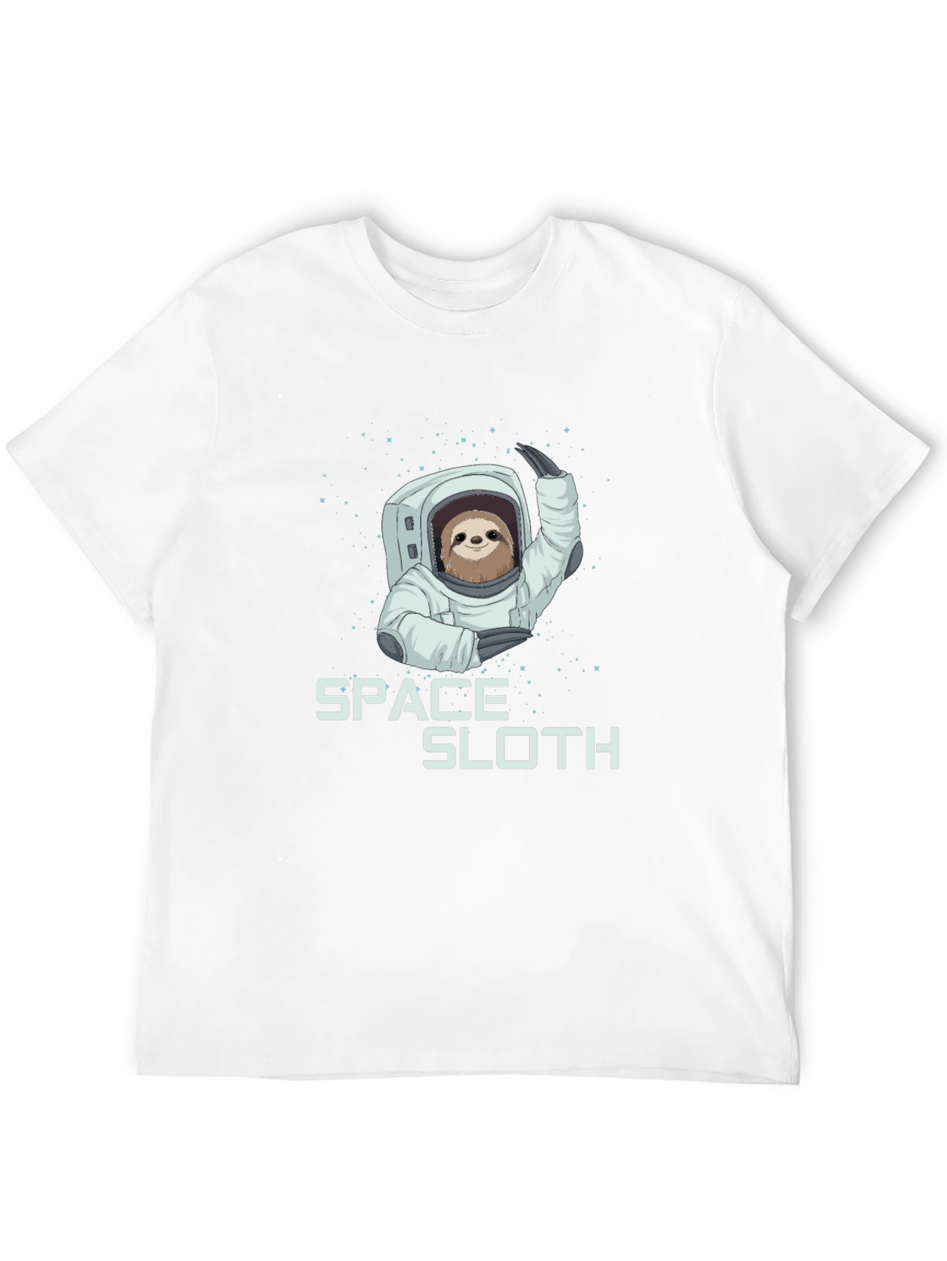 Black Space Sloth Graphic Tee - Black Cotton Blend view 12