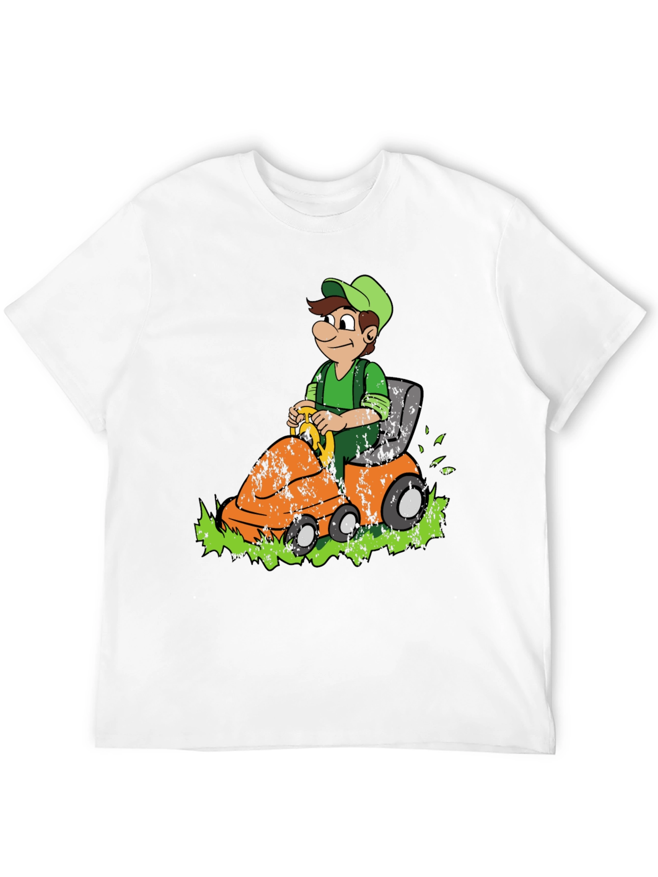 Black Lawn Mowing Luigi Graphic Tee - Black Cotton Blend view 12