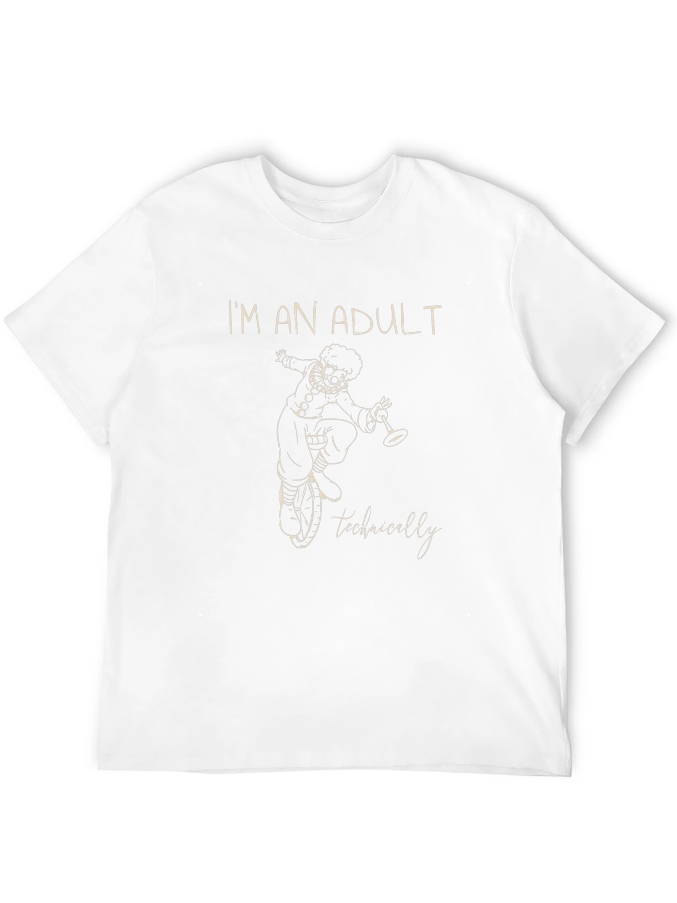 Black I'm an Adult Technically Funny Clown Unicycle T-Shirt view 12