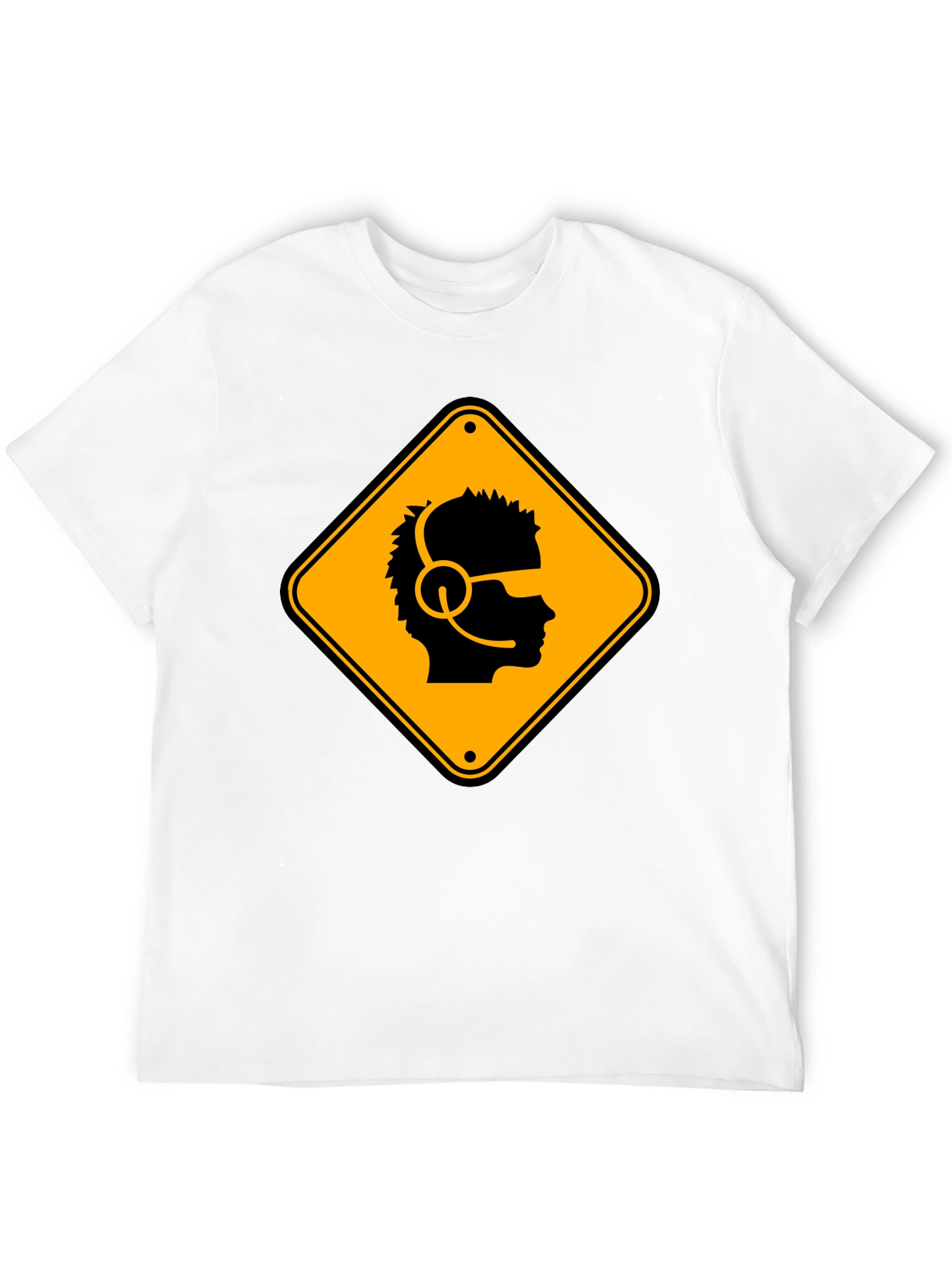 Black Gamer Hazard T-Shirt - Black Cotton Crew Neck Tee view 12