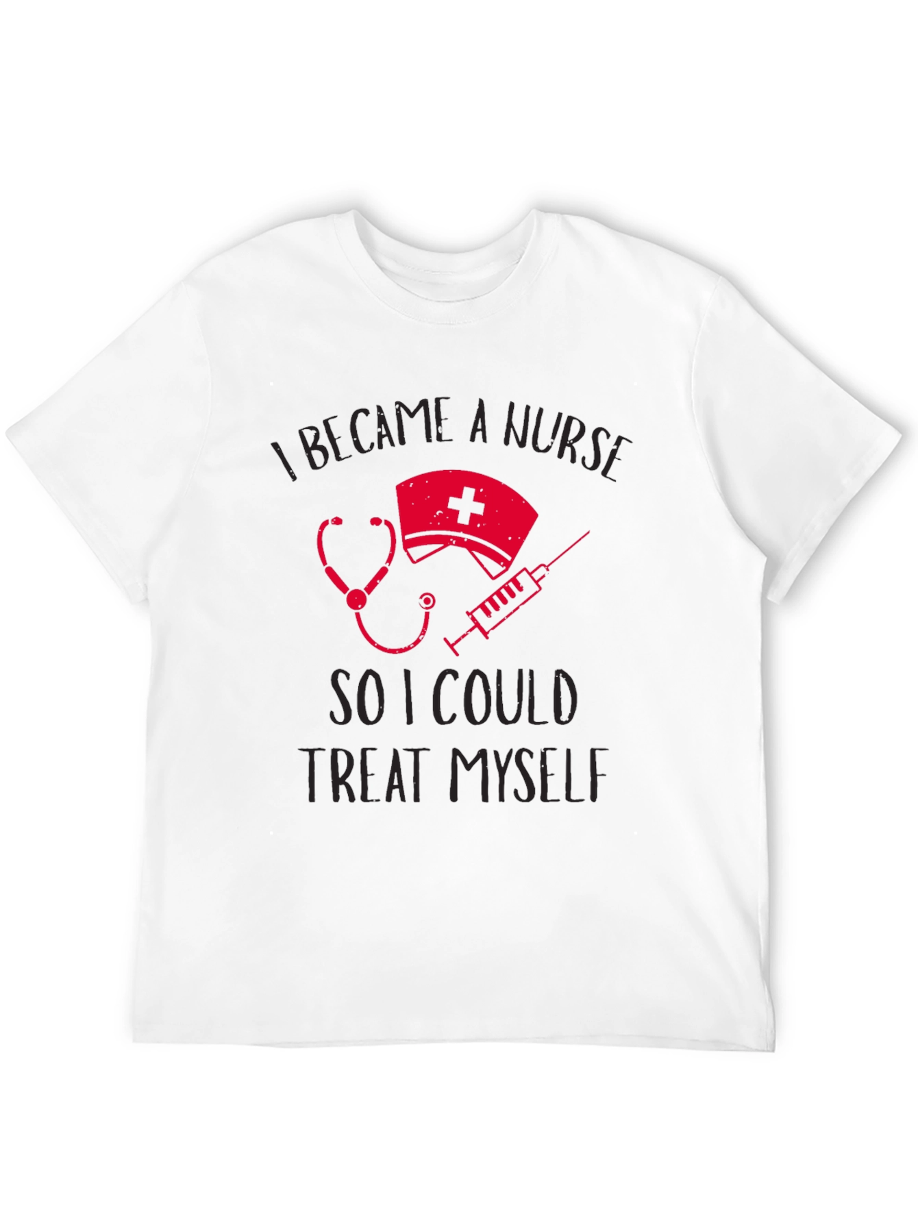 Black Nurse Treat Myself T-Shirt Funny Nursing Tee view 12