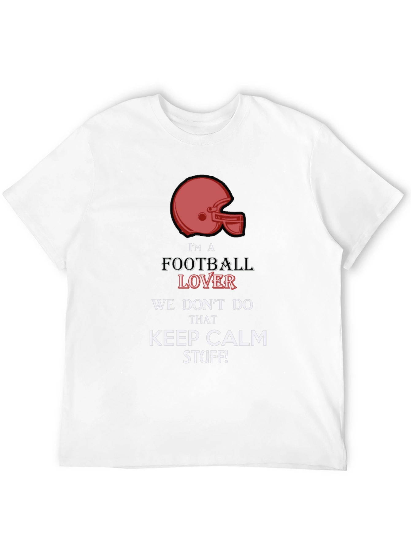 Black Football Lover Graphic Tee - Keep Calm Style view 12