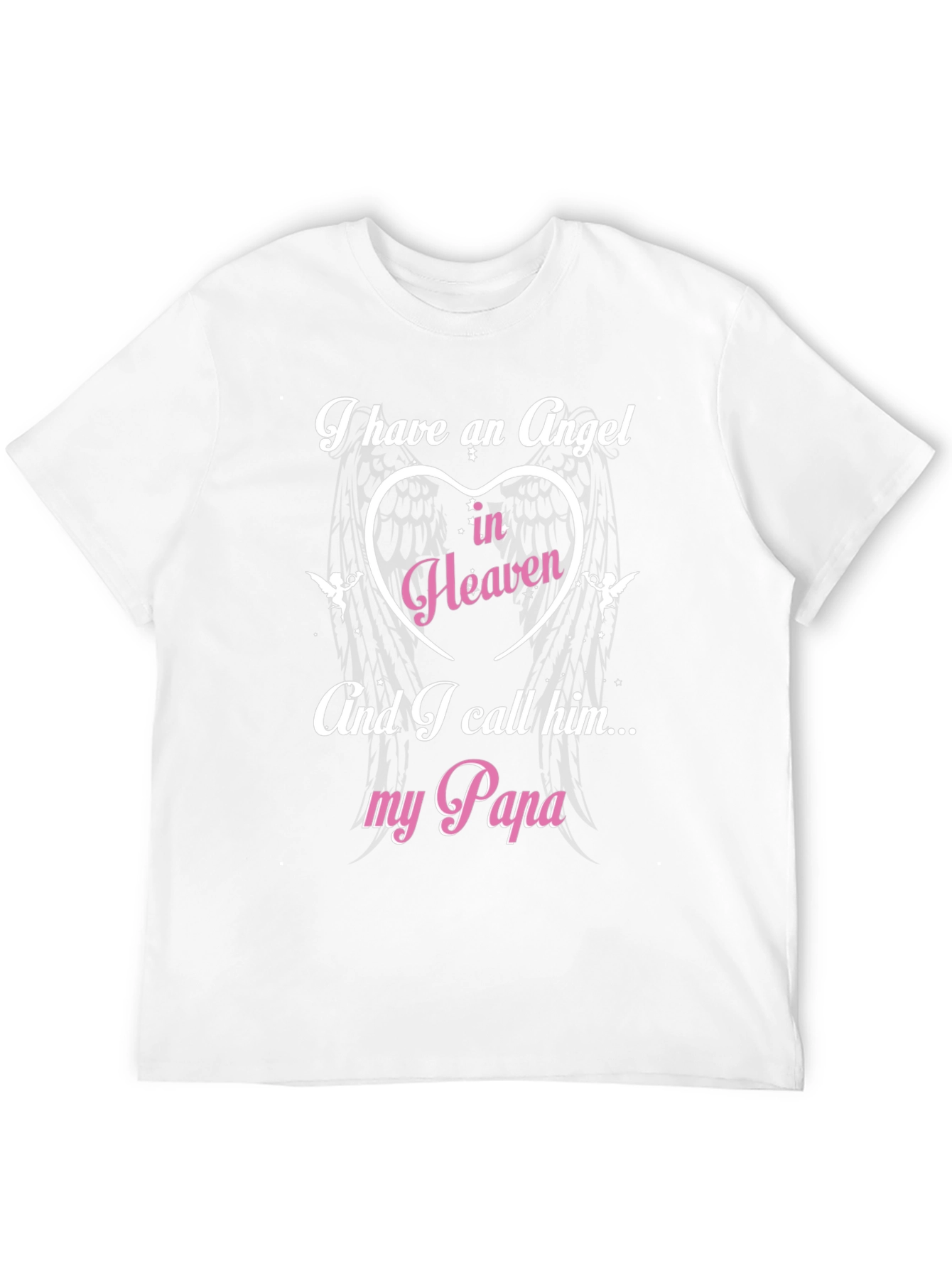 Black Angel in Heaven Papa T-Shirt view 12