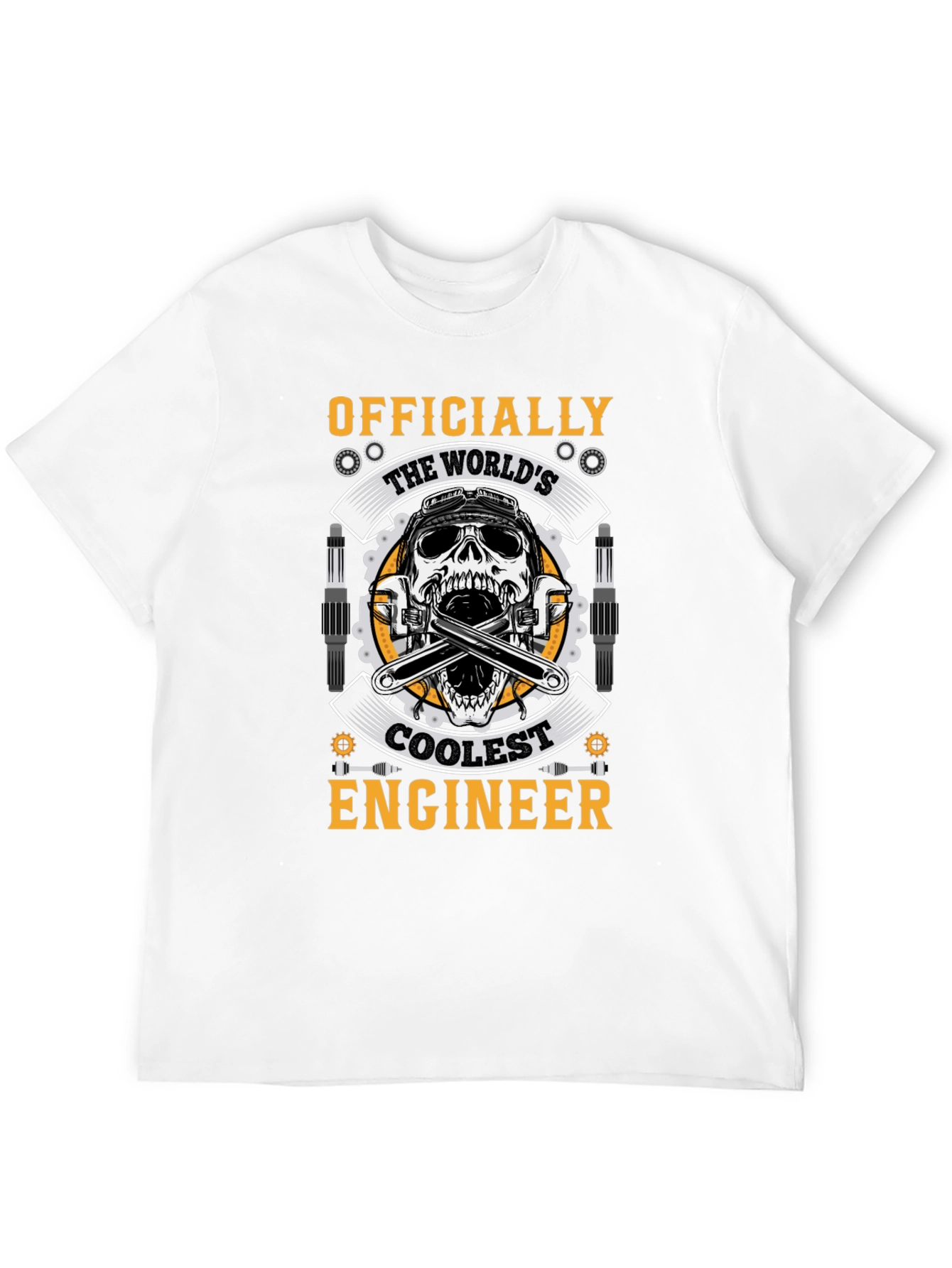 Black Coolest Engineer T-Shirt view 12