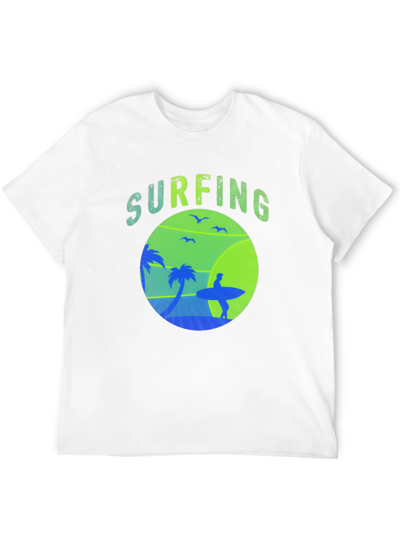 Black Surfing Graphic Tee - Black Crew Neck view 12
