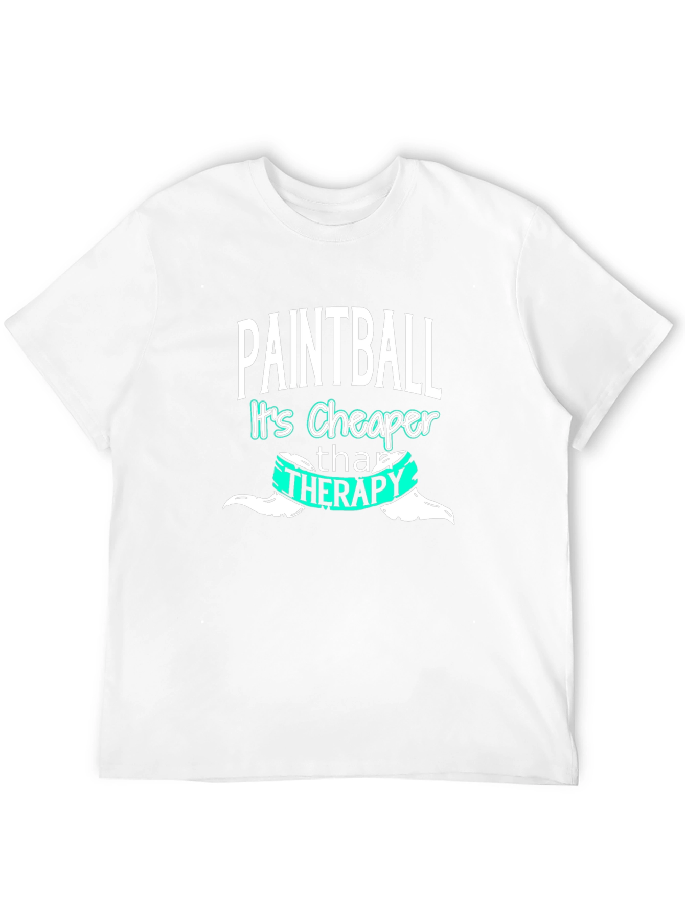 Black Paintball Therapy Funny T-Shirt view 12