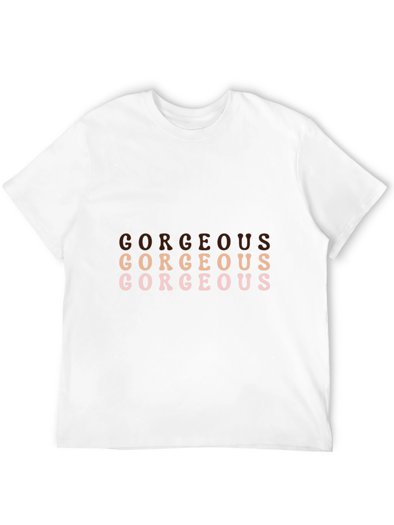 Stylish 'Gorgeous' Graphic Black T-Shirt - 12