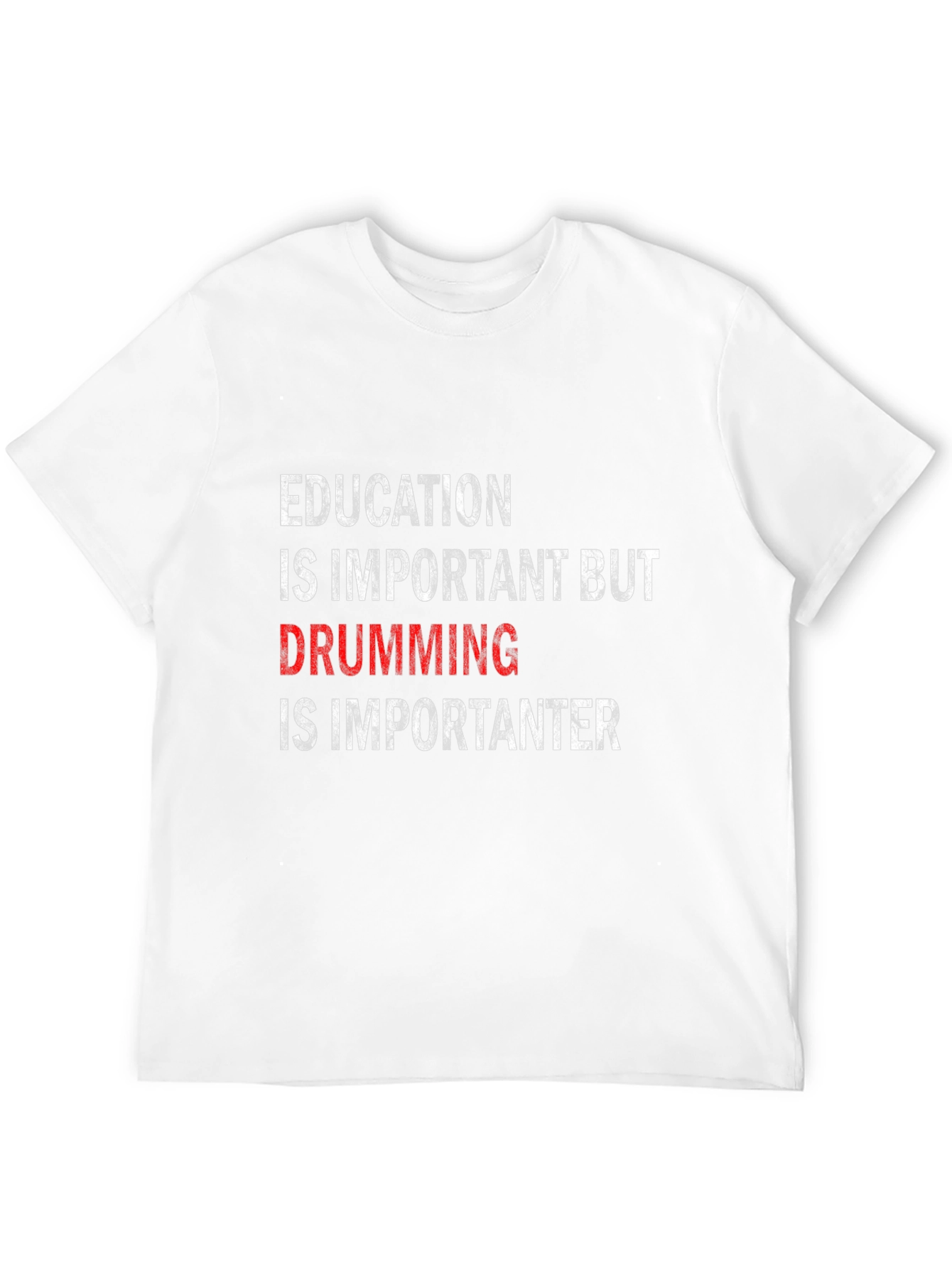 Black Drumming is Importanter T-Shirt - Black Cotton Tee view 12