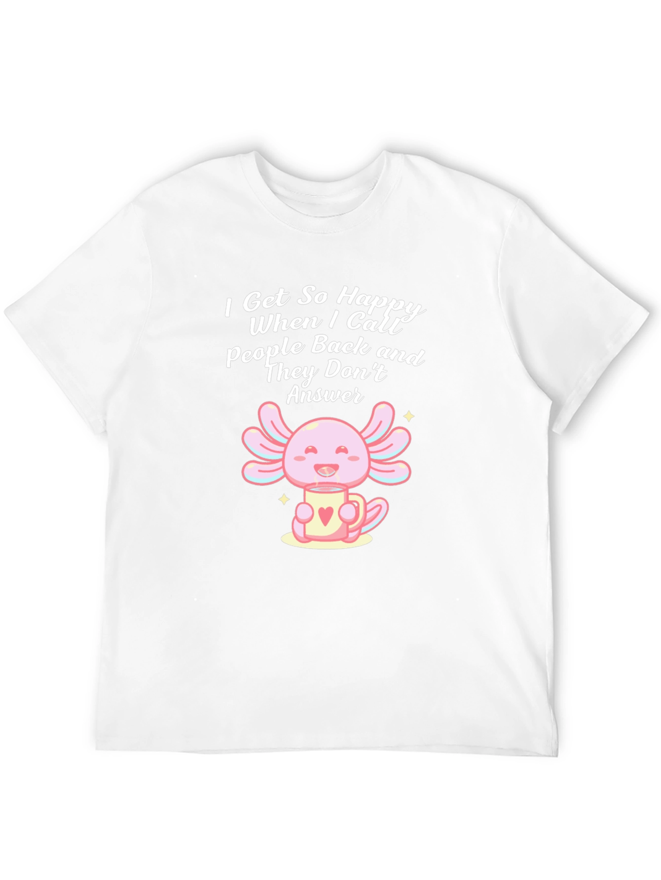 Black Axolotl Coffee Mug T-Shirt - Introvert Humor view 12