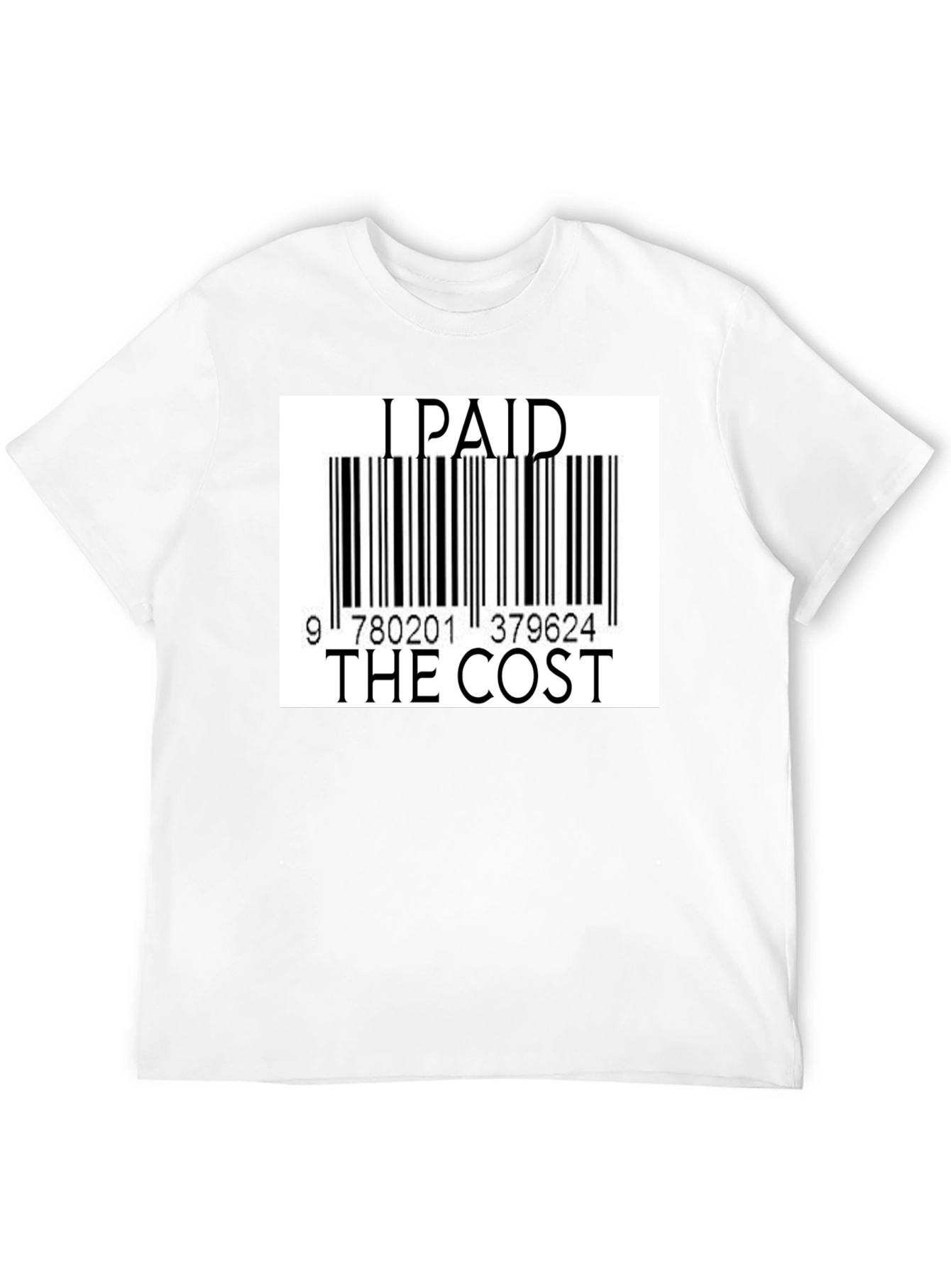 Black I Paid The Cost Barcode T-Shirt - Black view 12