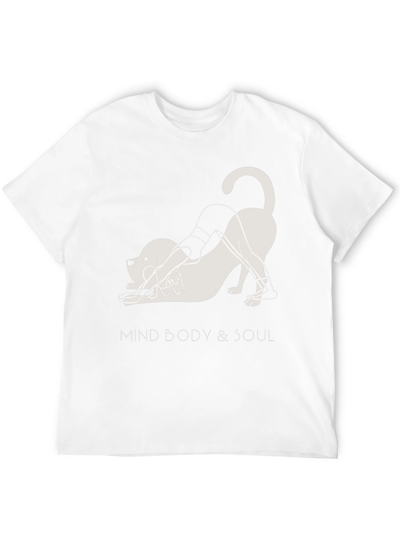Black Mind Body & Soul Yoga Dog Black T-Shirt view 12