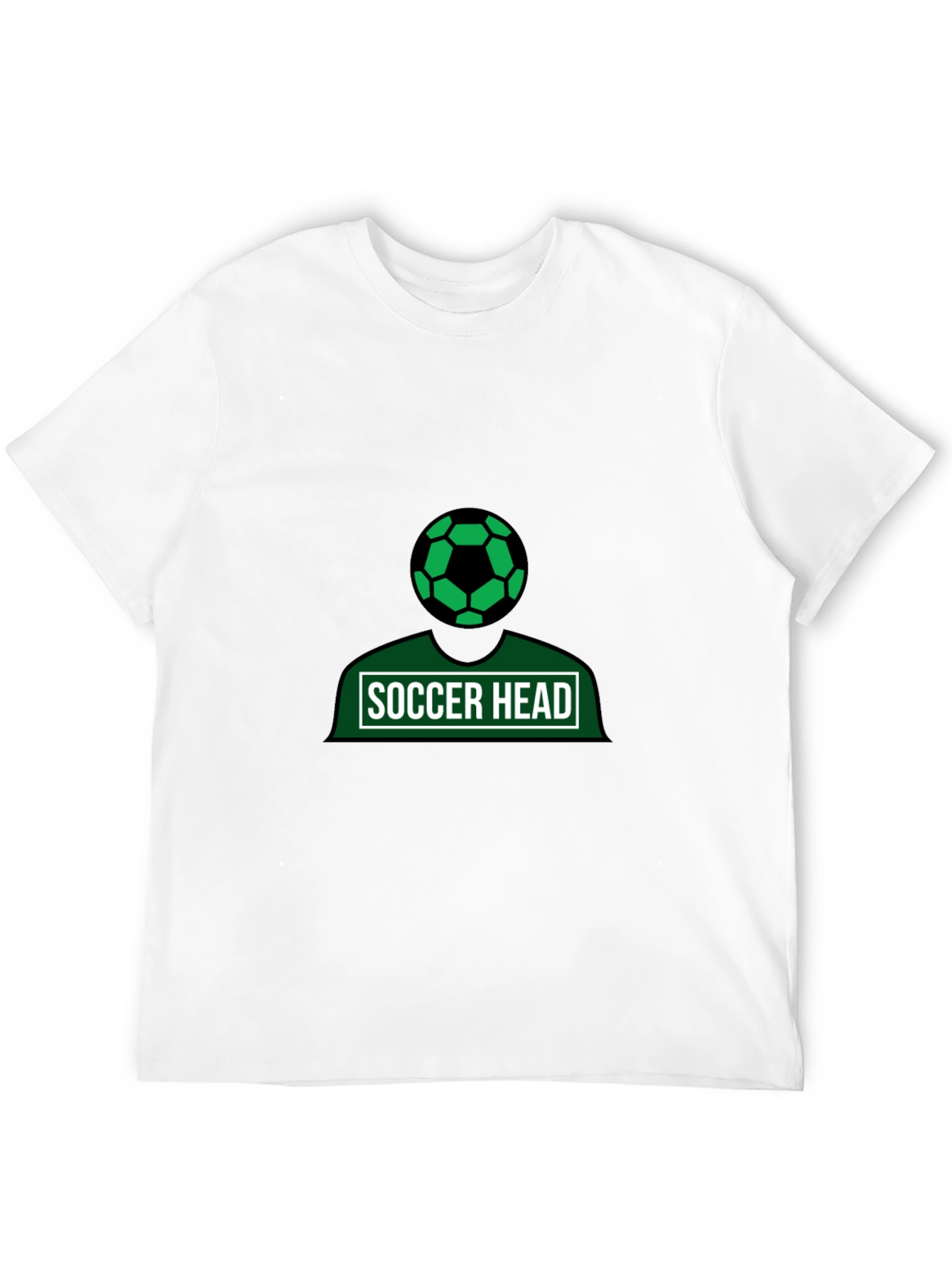 Black Soccer Head Graphic Tee - Black Cotton Shirt view 12