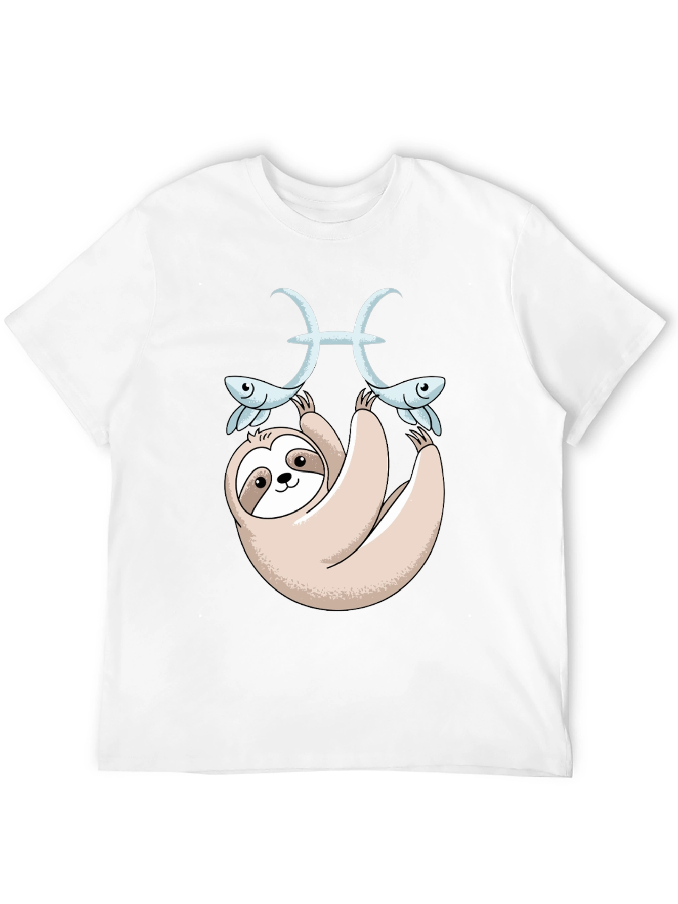 Black Sloth Pisces Zodiac T-Shirt Funny Horoscope Tee view 12