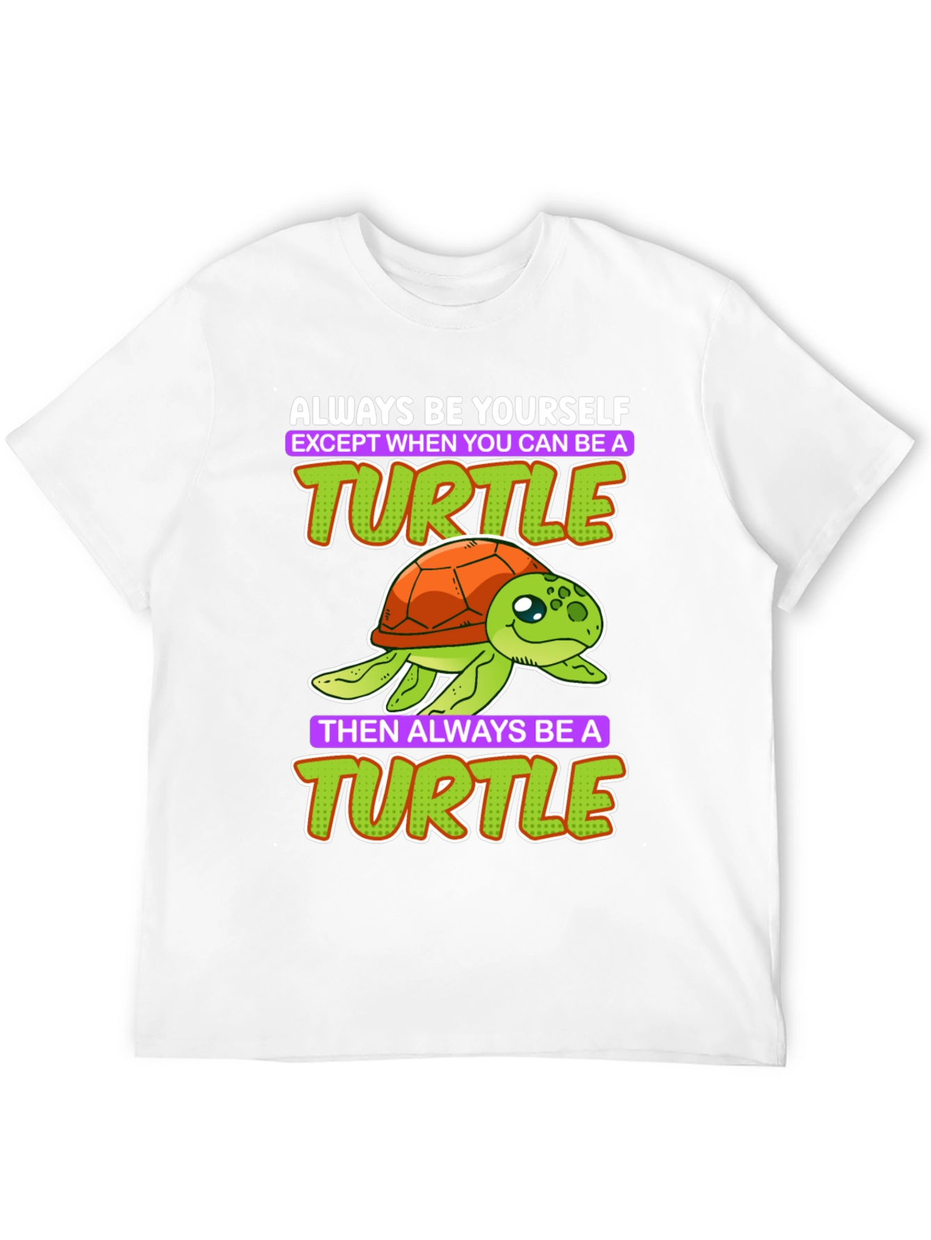 Black Funny Turtle T-Shirt - Always Be Yourself view 12
