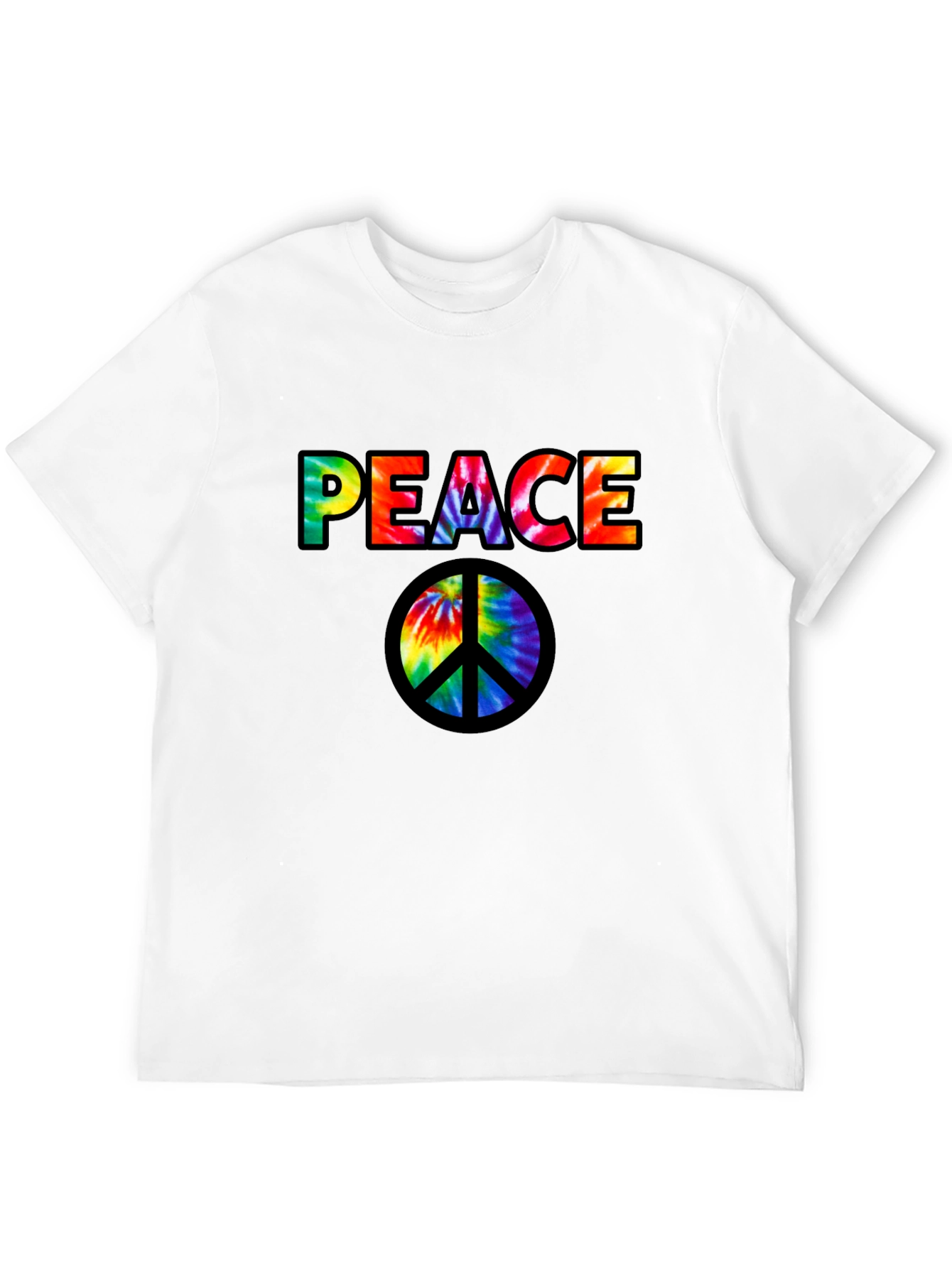 Black Peace Tie Dye Graphic T-Shirt - Mens view 12