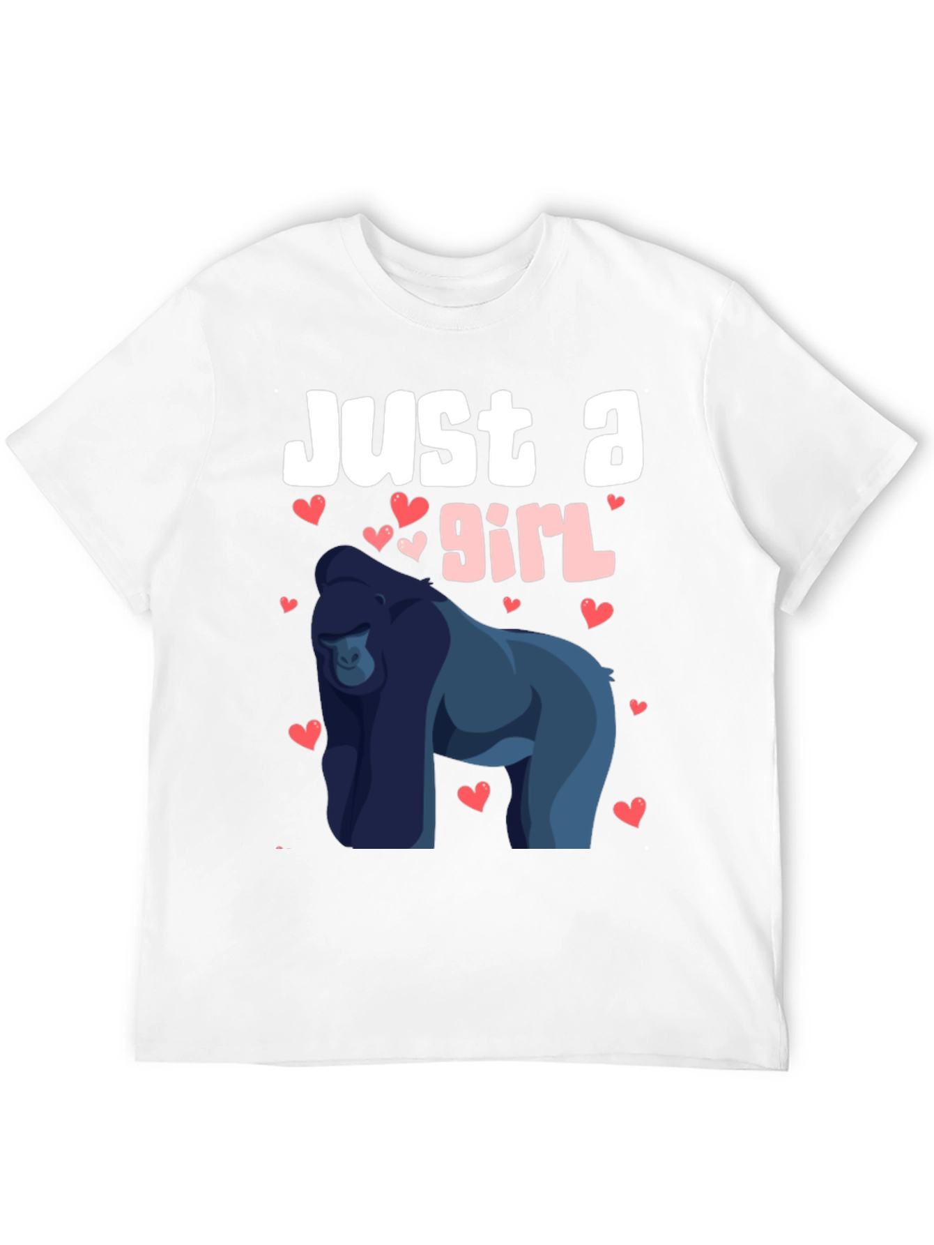 Black Just a Girl Who Loves Gorillas T-Shirt view 12