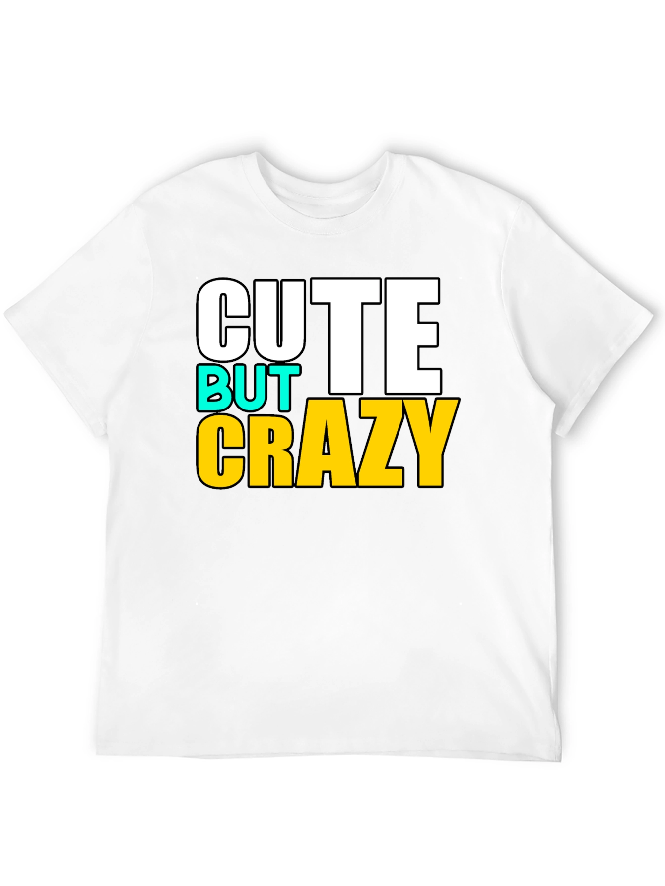Black Cute But Crazy Graphic T-Shirt - Black view 12