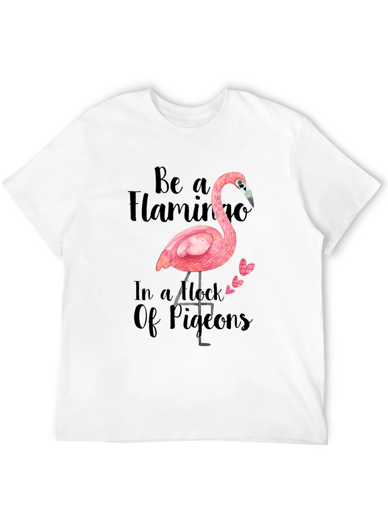 Black Be a Flamingo T-Shirt - Quirky Graphic Tee view 12