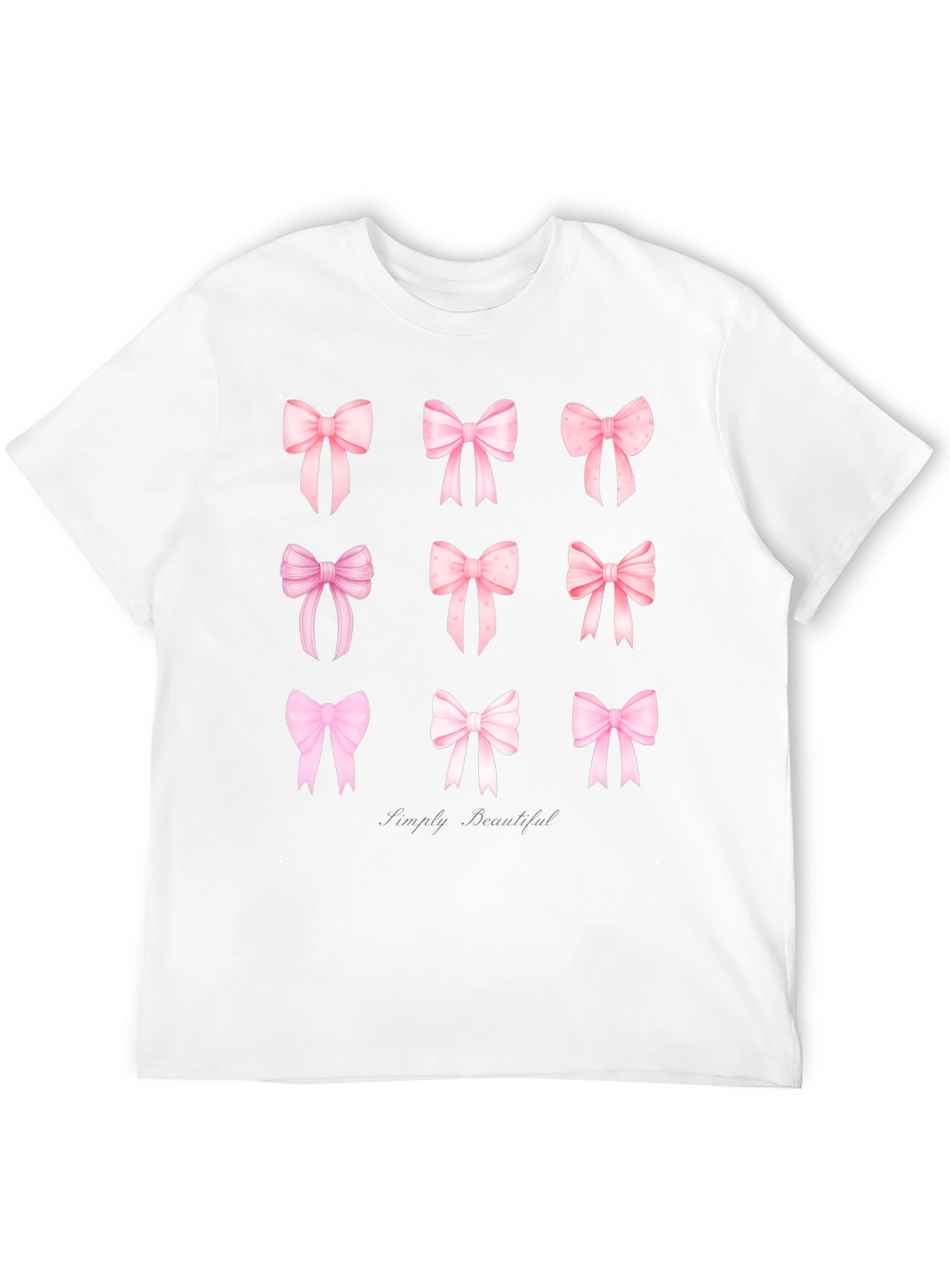 Black Simply Beautiful Bows Graphic Tee view 12