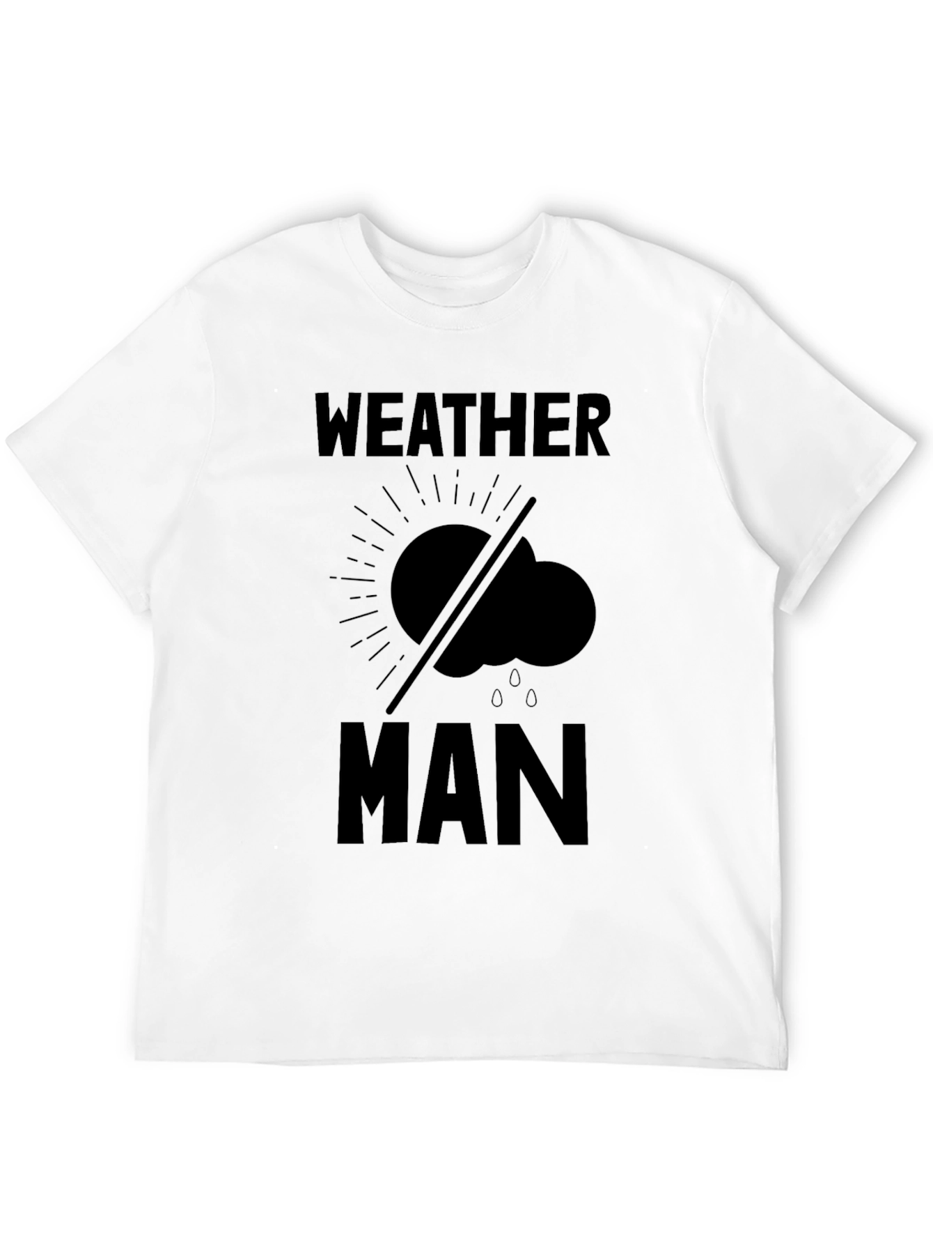 Black Weather Man Graphic T-Shirt - Black view 12