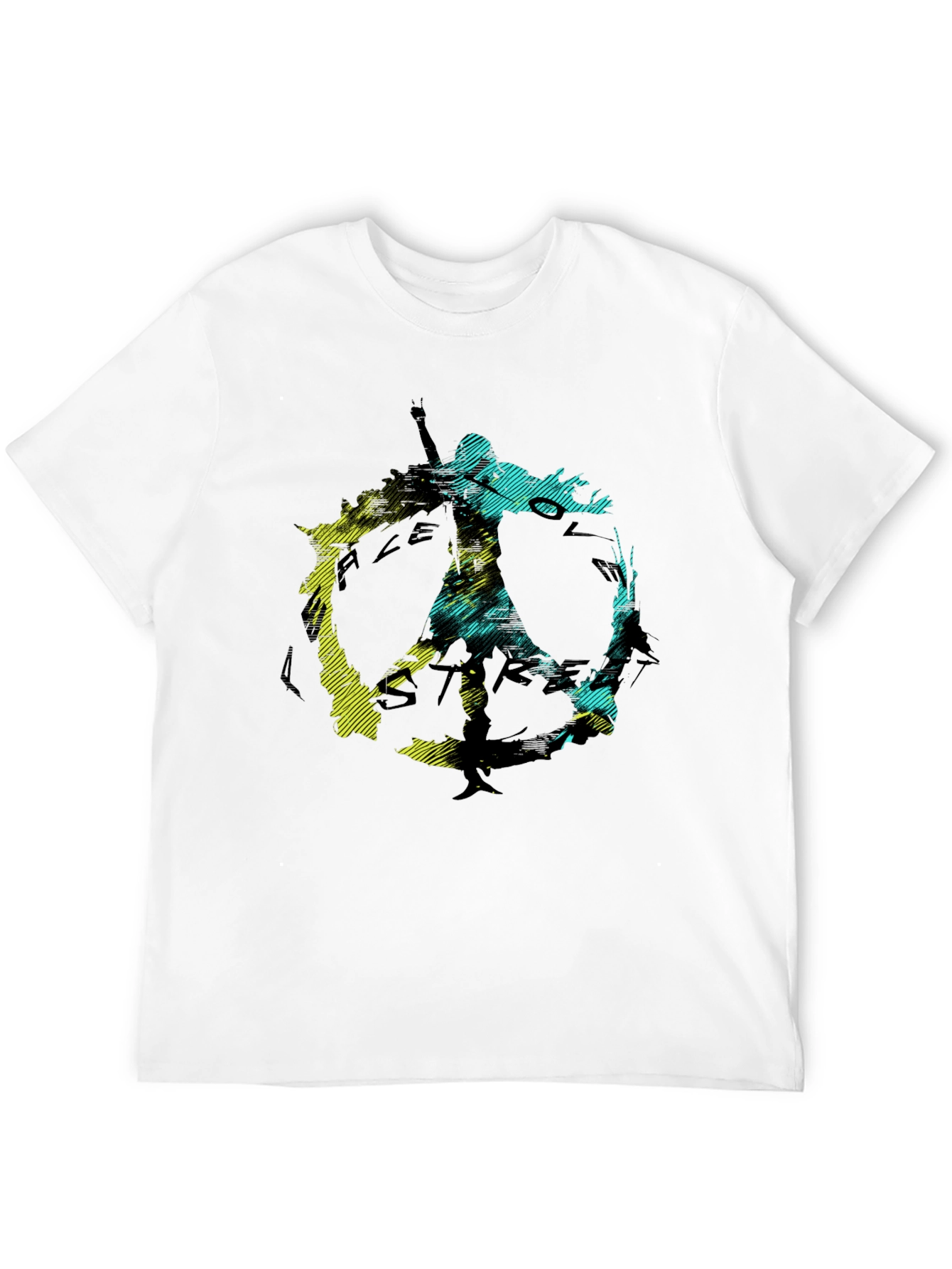 Black Peace Love Strike T-Shirt view 12