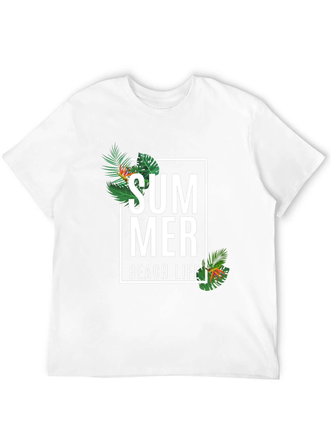 Black Summer Beach Life Graphic Tee - Black Casual T-Shirt view 12